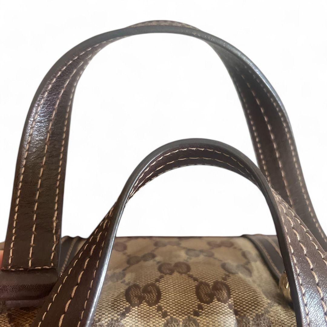 Gucci Gucci - Handbag Heart Ribbon Monogram Brown Leather Size ONE SIZE - 5 Thumbnail