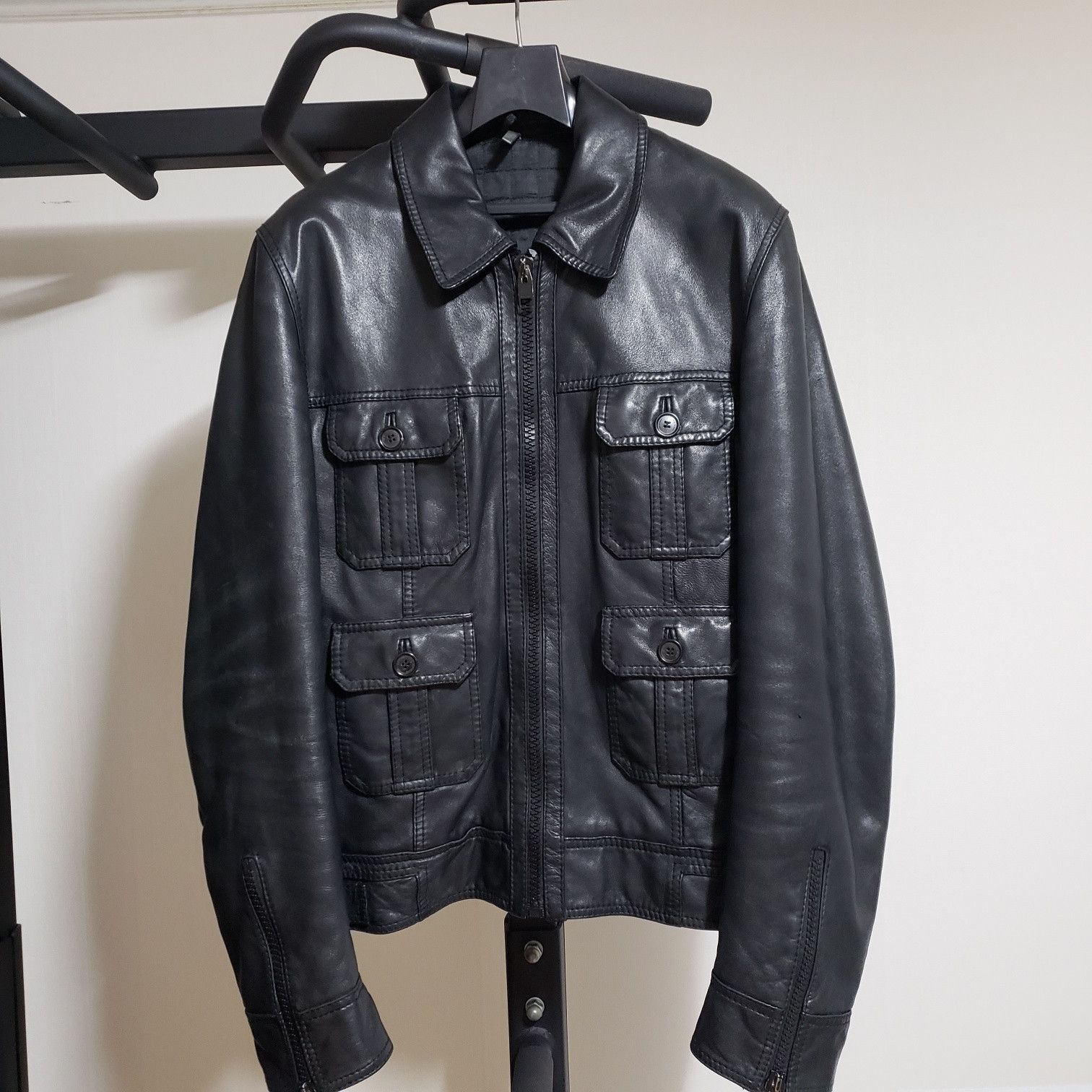Dior Homme 07AW ムートン シアリング レザージャケット　48 Dior Homme 07AW ムートン シアリング レザージャケット 48