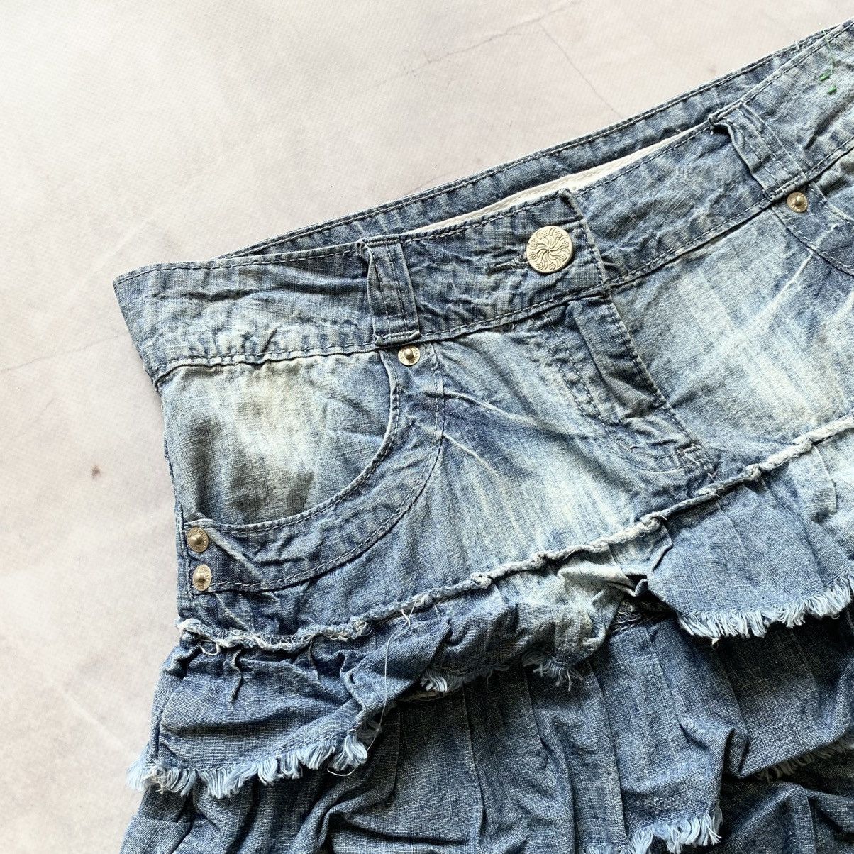 Cop Copine × Ed Hardy × Miss Sixty Cute If Six Was Nine Style Mini Avantgarde Skirt Y2K Size 28" / US 6 / IT 42 - 6 Thumbnail