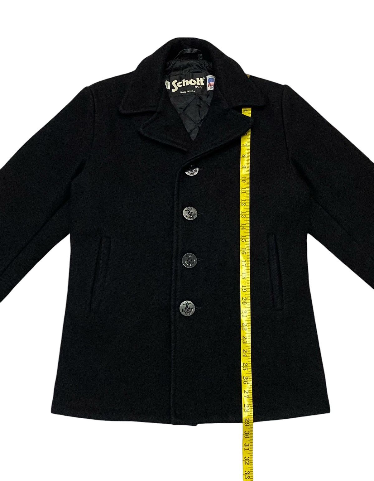 Schott × Vintage Vintage Schott USN WW2 Wool Peacoat Jacket m Size US M / EU 48-50 / 2 - 16 Thumbnail