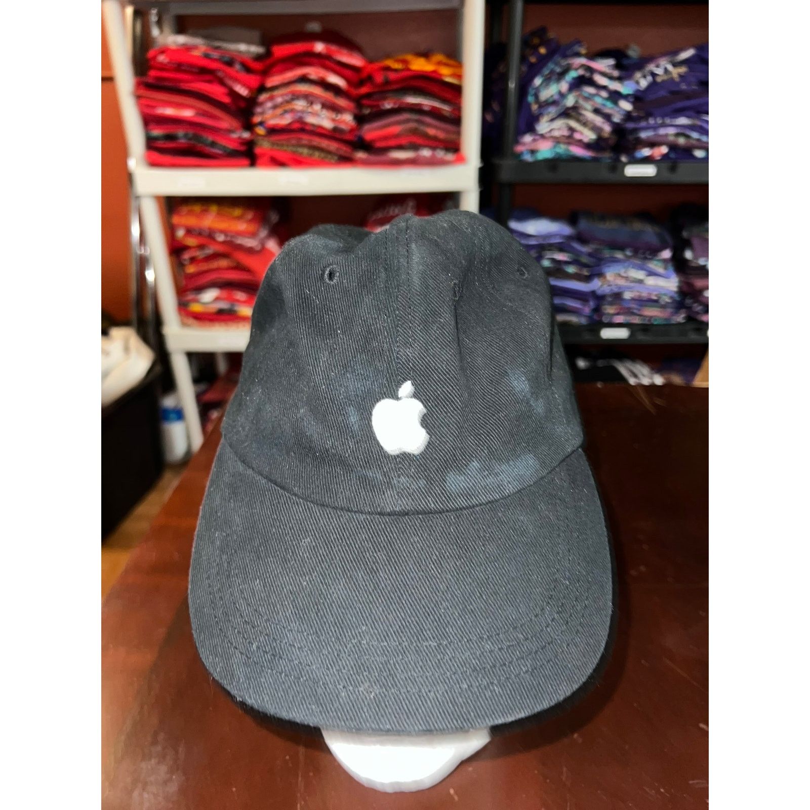 Apple Apple Computer Hat Black White Logo Cap Headwear Promo OS Size ONE SIZE - 2 Thumbnail