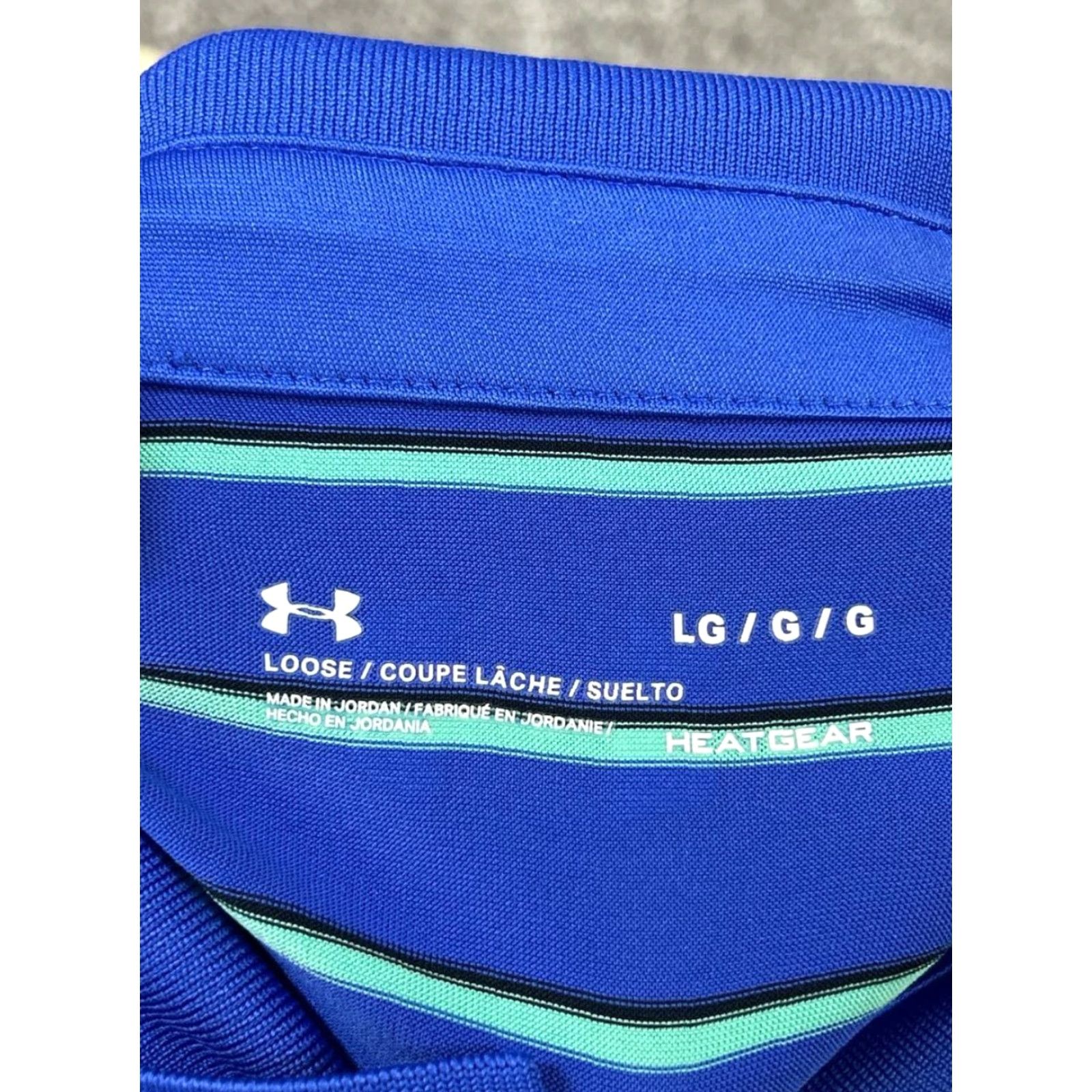 Under Armour Under Armour Polo Shirt Mens Large Blue HeatGear Golf Polo Shirt Mens Large Blue Green HeatGear Golf Size US L / EU 52-54 / 3 - 3 Thumbnail