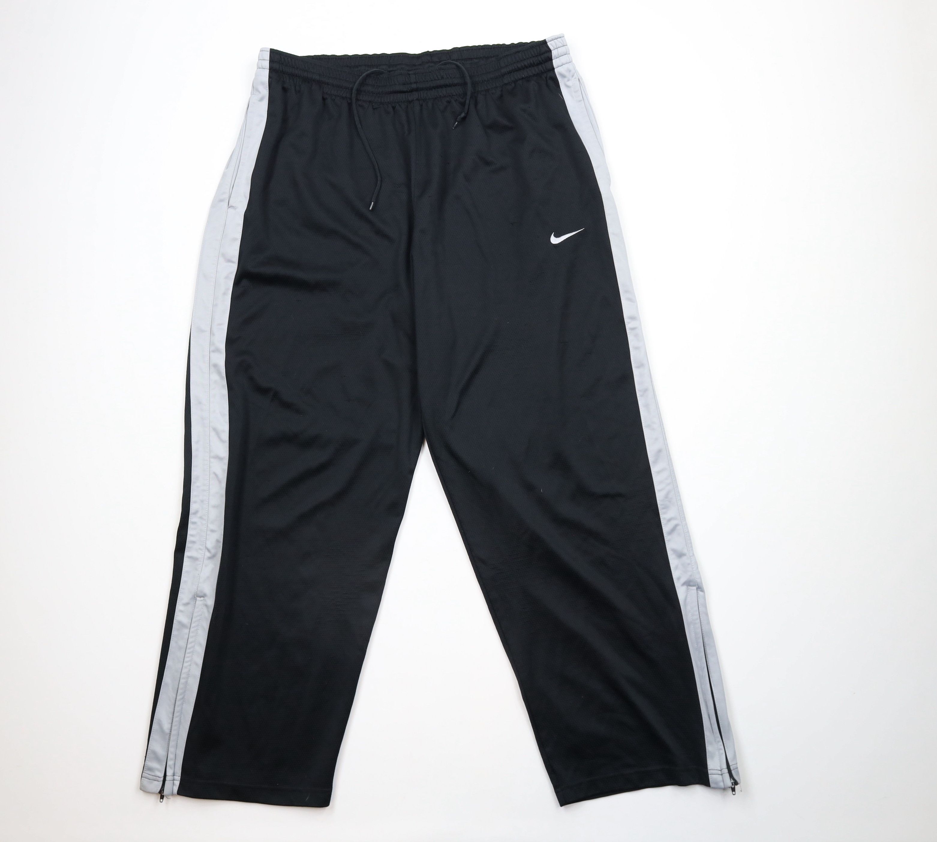 Nike × Vintage Vintage Nike Scott Mini Swoosh Wide Leg Sweatpants Black Size 40 - 1 Thumbnail