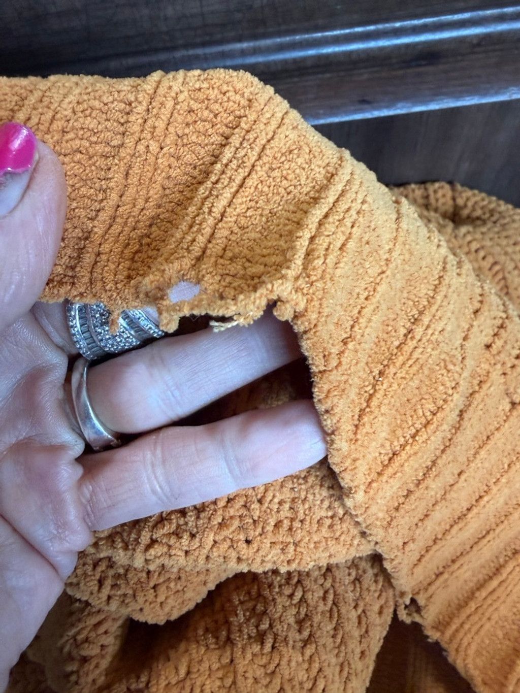 Arizona Jean Co. Women's Arizona Jean Co Orange Ribbed Mock Neck Sweater M Size M / US 6-8 / IT 42-44 - 6 Thumbnail