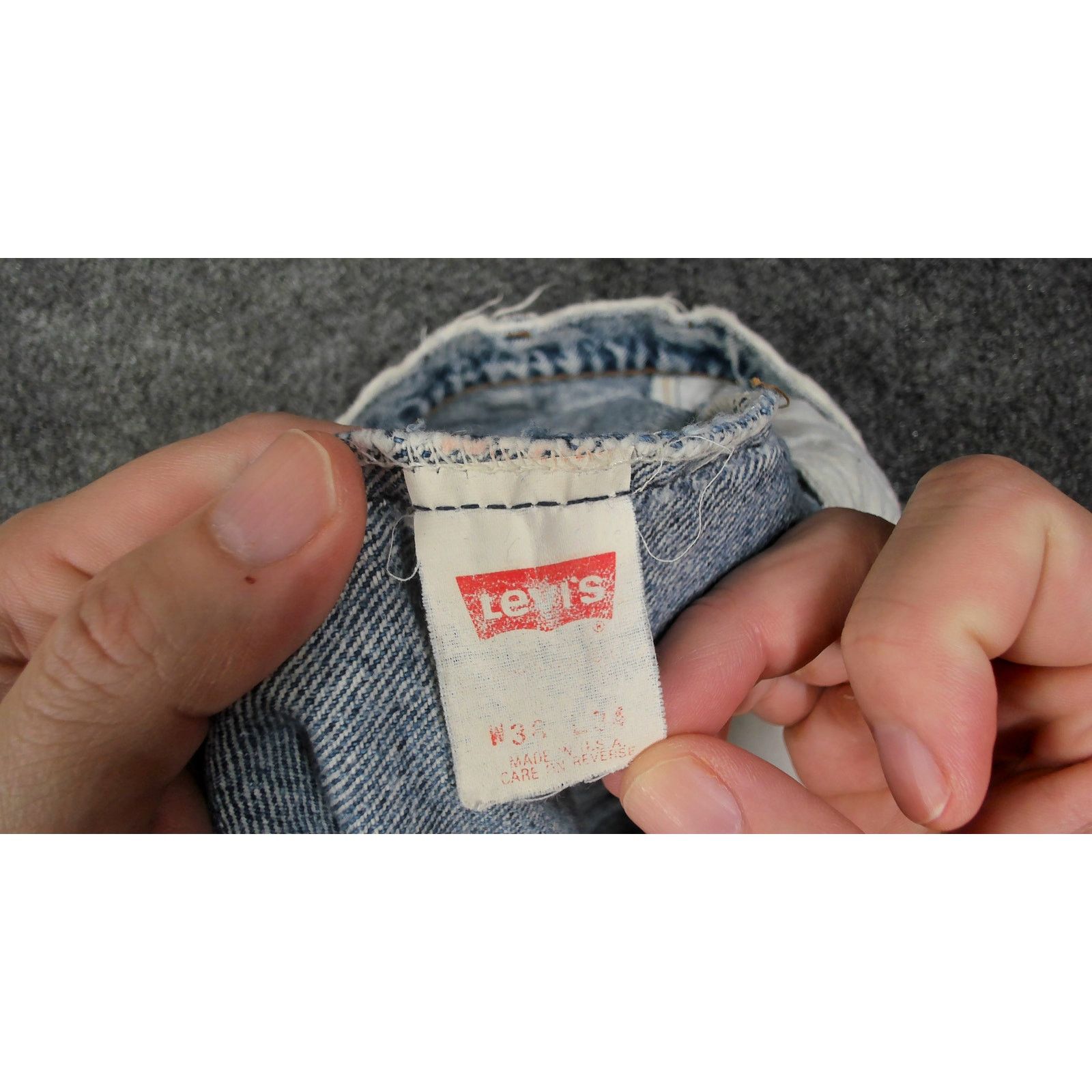 Levi's Levi's 1990 Made in USA 550 Acid Wash Denim - 35x34 Size US 35 - 6 Thumbnail
