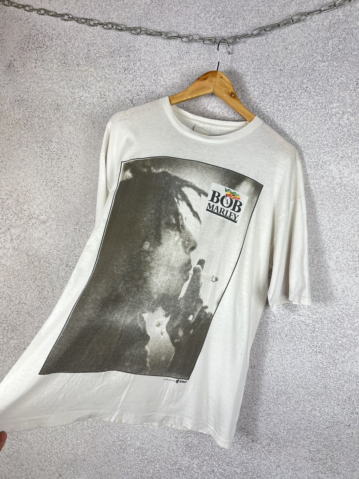 Band Tees Rare! Vintage Bob Marley 1991 T-Shirt Reggae Band Tee Size US XL / EU 56 / 4 - 3 Thumbnail