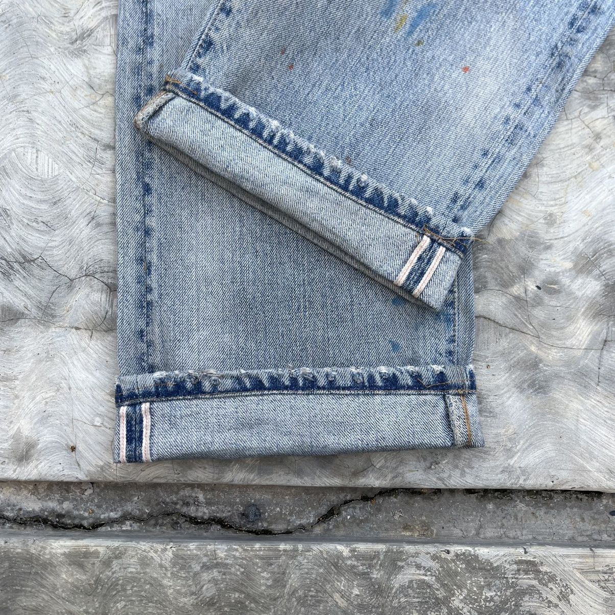 Levi's Vintage Clothing Vtg Levi’s Big E 505 Selvedge Denim Patchwork Size US 33 - 7 Thumbnail
