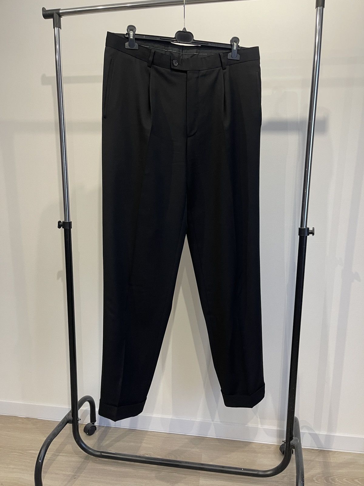 Hugo Boss Hugo Boss "Hooker" Black Wool Trousers - Super 100 W38 Size 44L - 2 Thumbnail