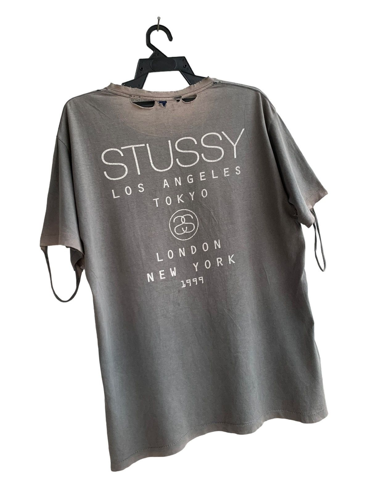 Stussy Vtg 90s Trashed Thin Sunfade Stussy International LATLNY Size US L / EU 52-54 / 3 - 9 Thumbnail