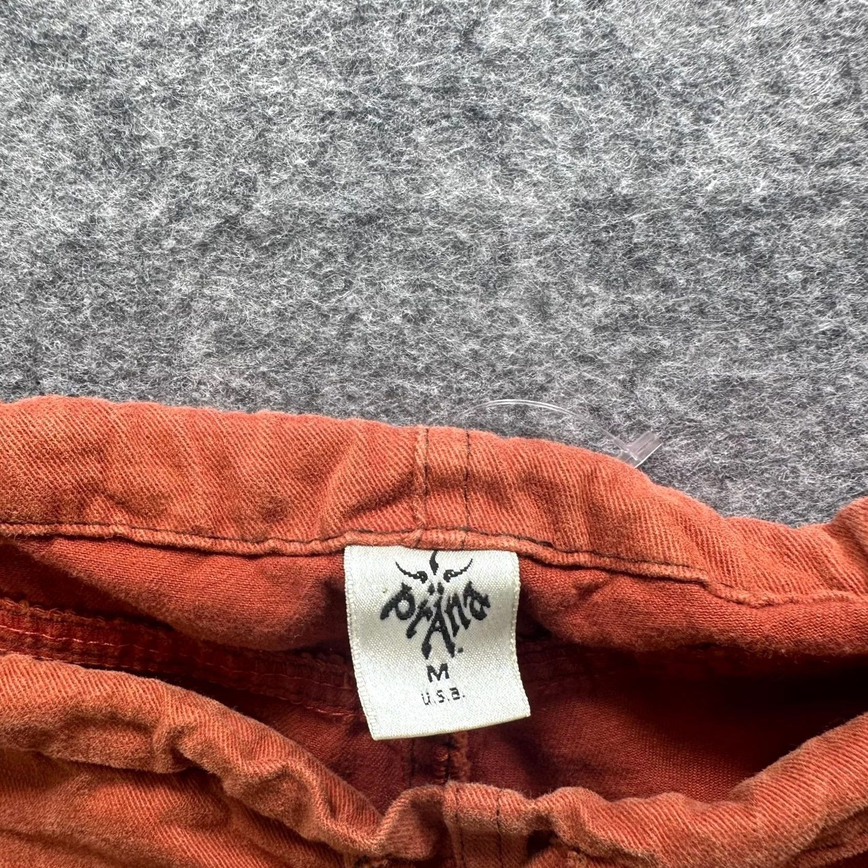 Prana prAna Pants Womens M Orange Cargo Twill Drawstring Relaxed Travel Made USA Size 32" / US 10 / IT 46 - 5 Thumbnail
