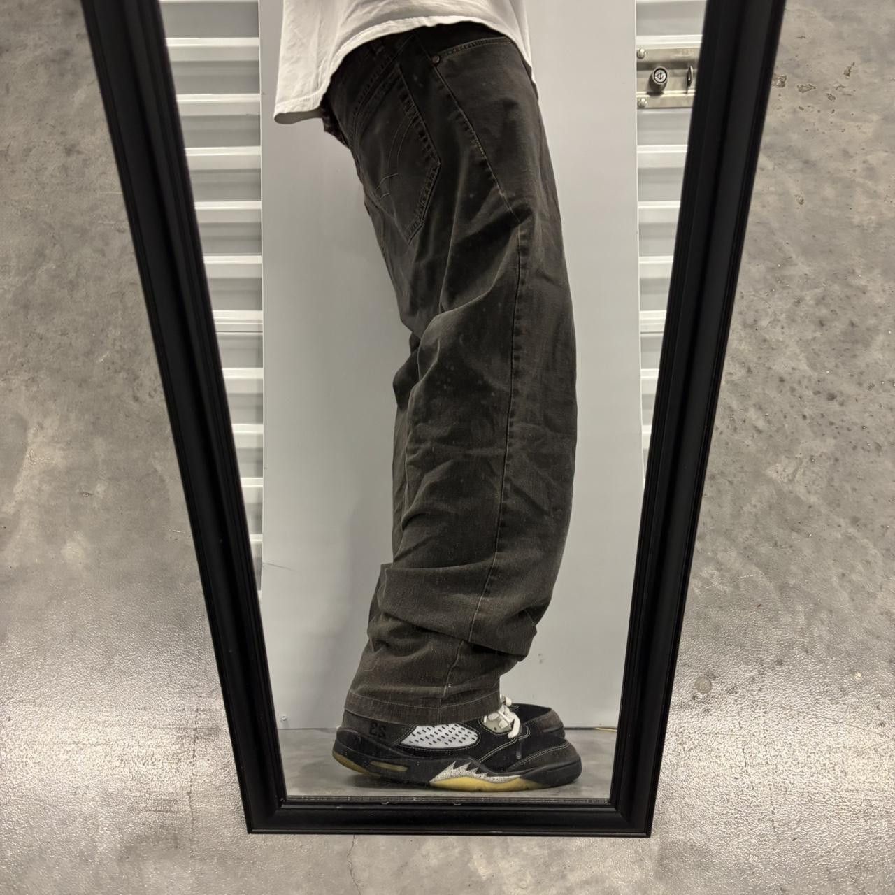 Japanese Brand × Vintage Crazy Vintage Y2K/2000s Grunge Faded Black Denim Jeans! Size US 32 / EU 48 - 2 Thumbnail