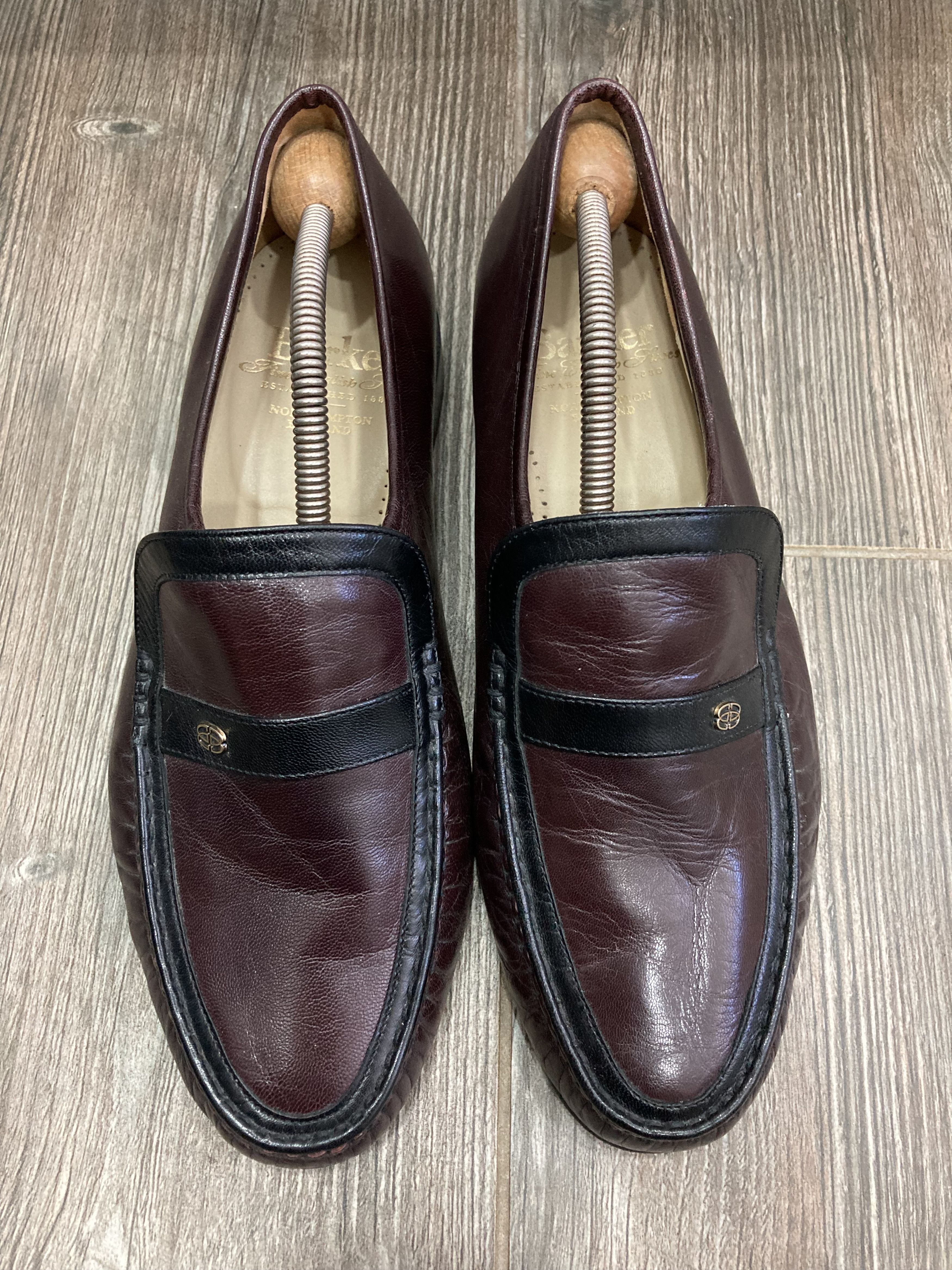 Barker Barker Jefferson Burgundy/Black Classic Moccasin Shoes Size US 9.5 / EU 42-43 - 2 Thumbnail