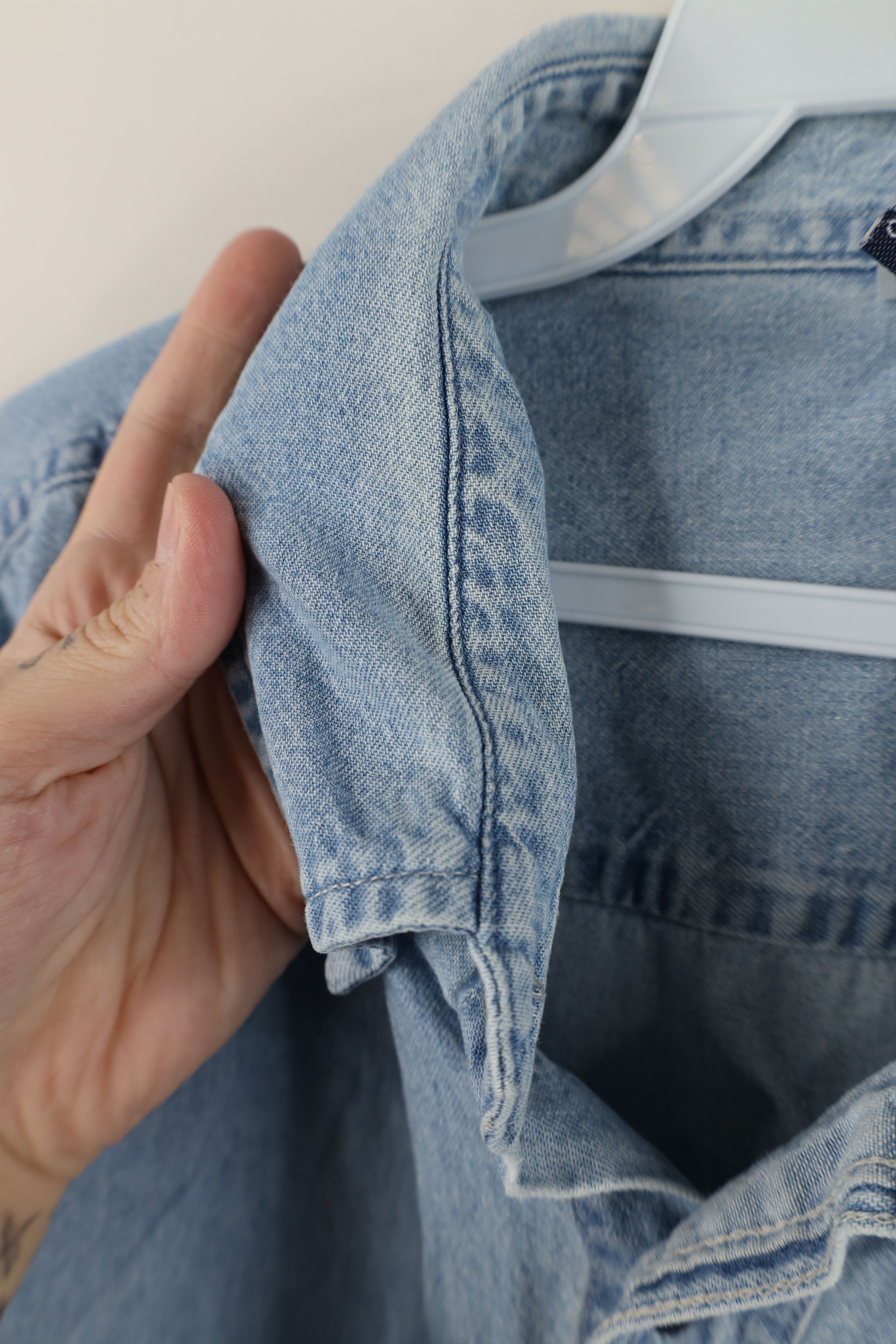 Vintage Vintage Y2K American Festival Denim Jean Button Down Shirt Size US XXL / EU 58 / 5 - 10 Thumbnail