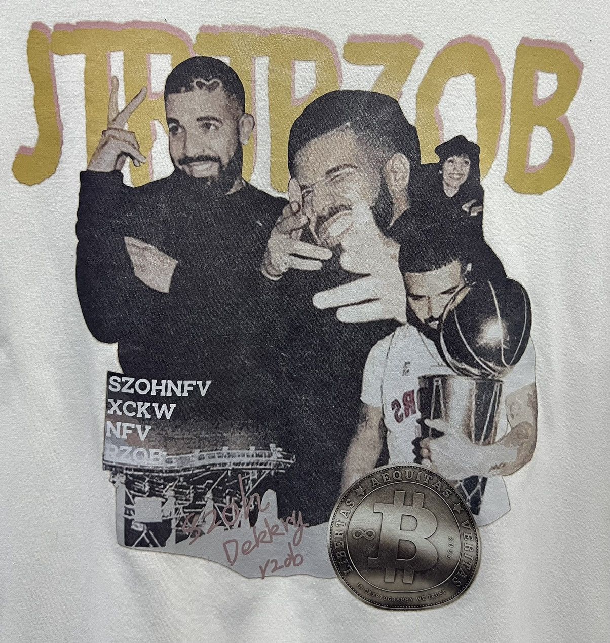 Band Tees × Vintage Vintage Y2K Drake Graham TShirt Hip Hop Rapper Singer Drizzy Size US XL / EU 56 / 4 - 5 Thumbnail
