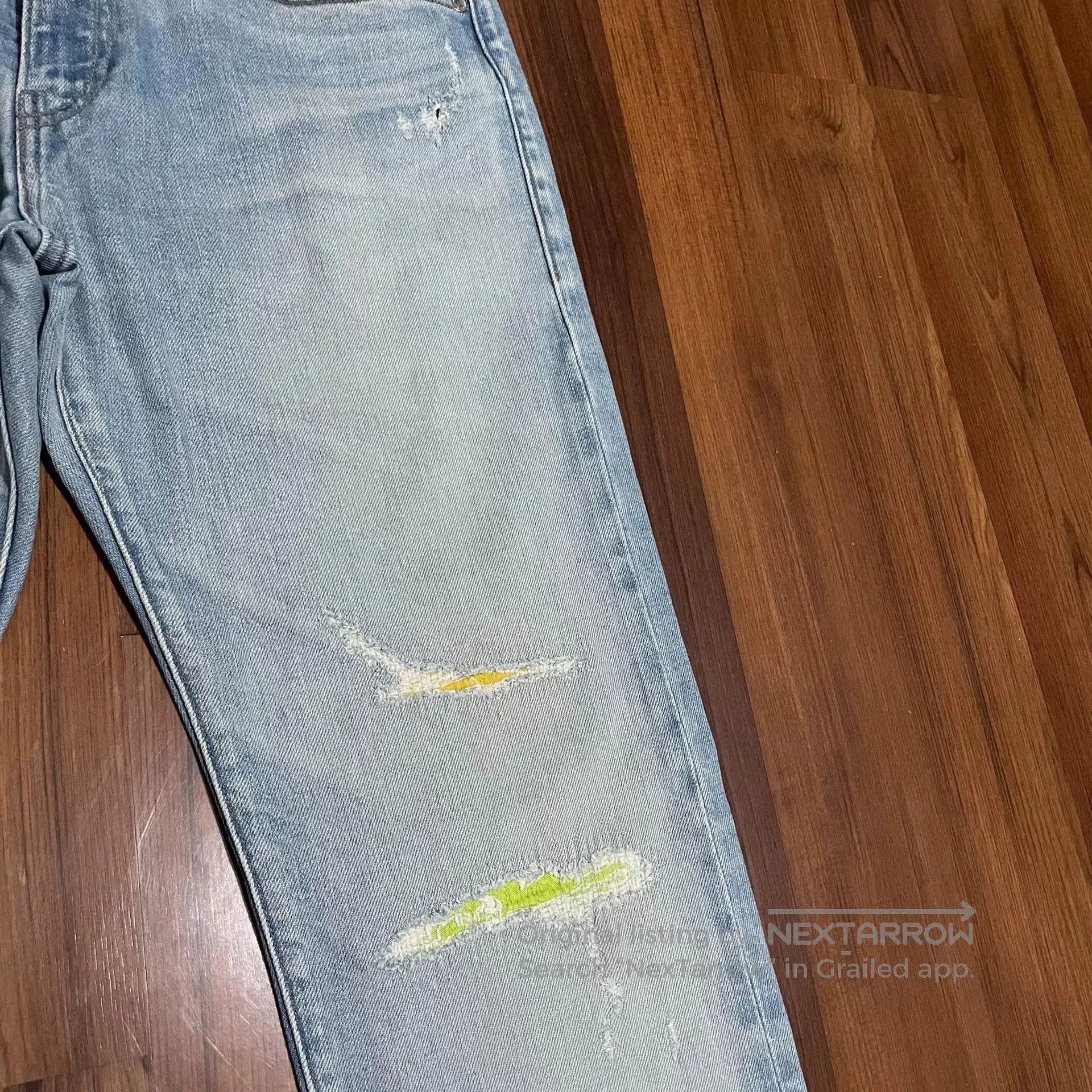 Levi's LEVI'S 502 Ice Blue Distressed Jeans. Size US 34 / EU 50 - 4 Thumbnail