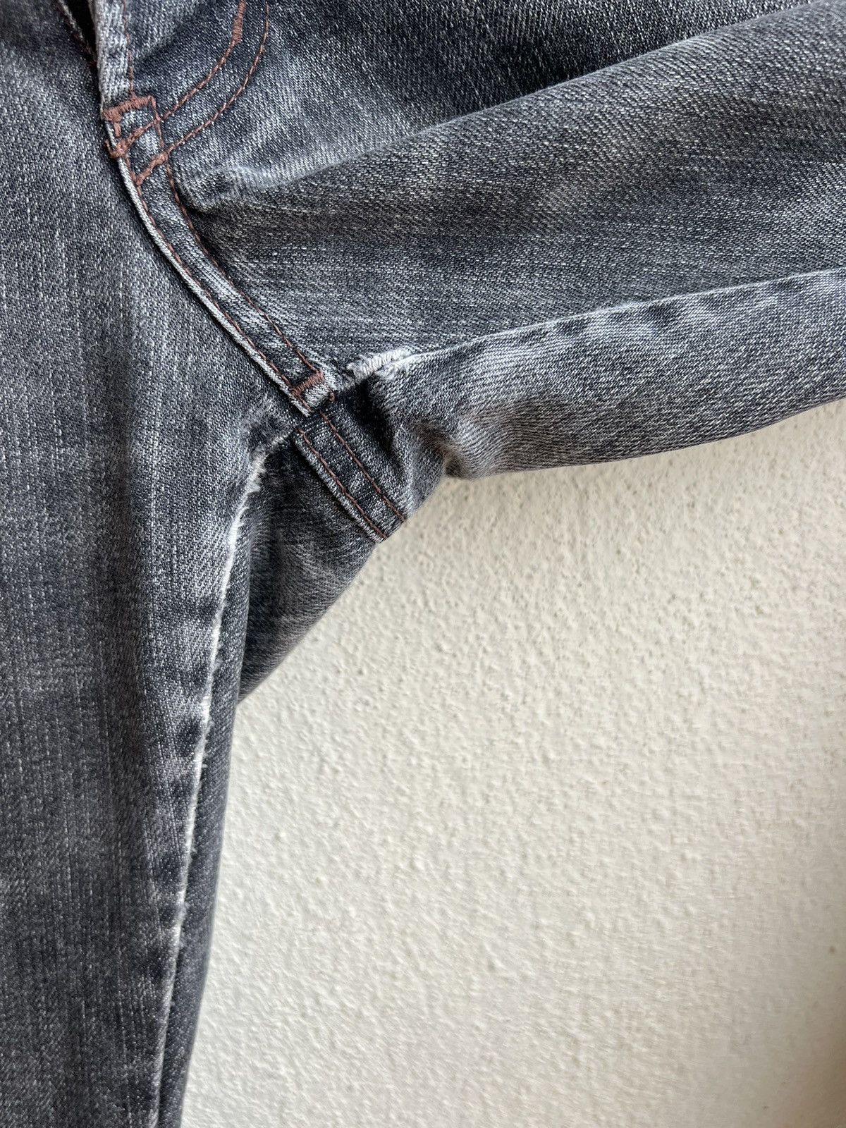 Vintage VTG Patrick Cox Wannabe Fade Black Denim Flare Jeans Size US 31 - 8 Thumbnail