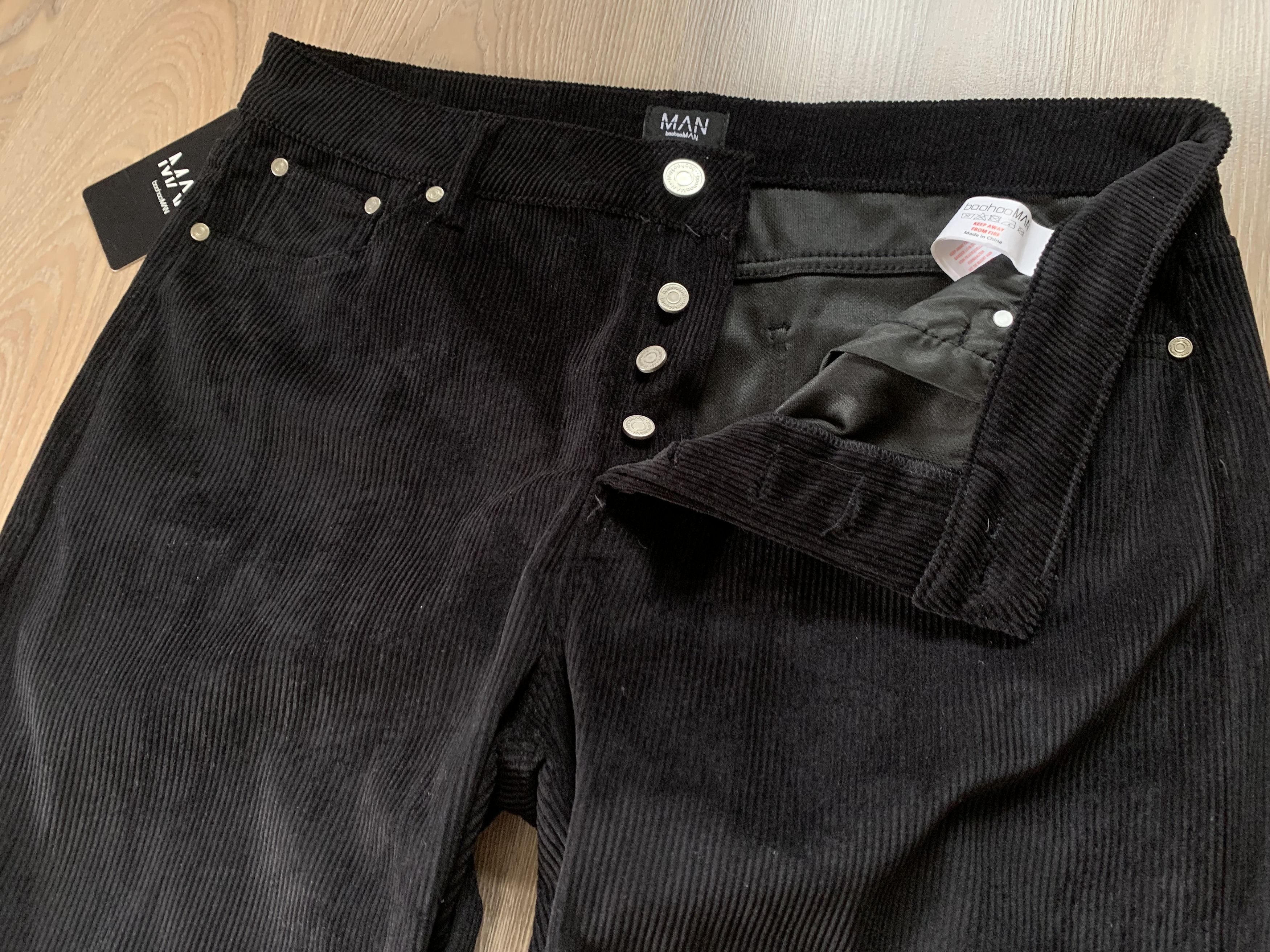 Boohoo × Vintage BohooMan Velvet Black Button Pants Size US 32 / EU 48 - 5 Thumbnail