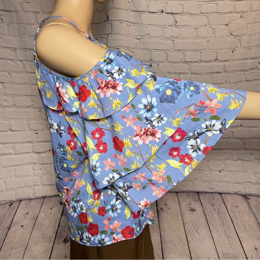 Parker NWT New $268 Parker Cold-Shoulder Floral Lilac Top Size XS Size XS / US 0-2 / IT 36-38 - 3 Thumbnail