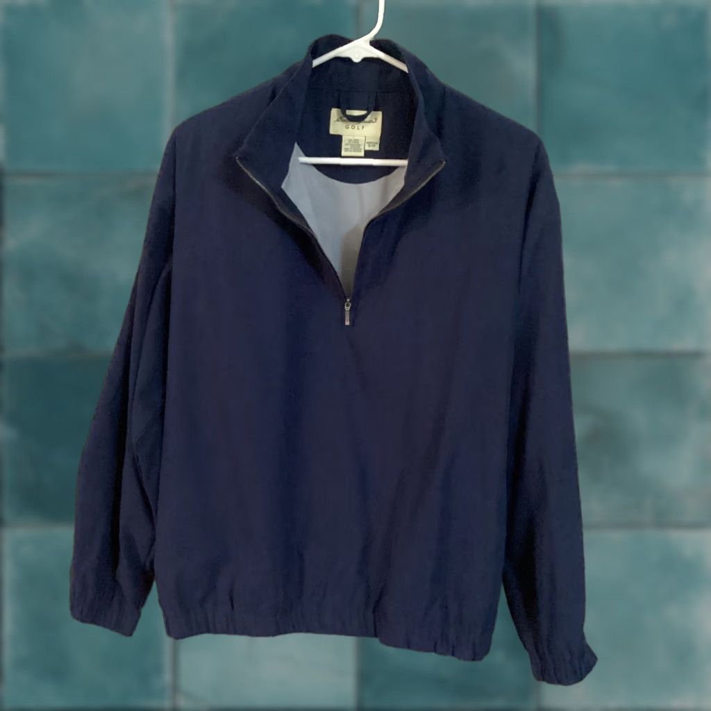 Eddie Bauer Eddie Bauer Golf Jacket Women Small Navy Blue Lightweight 1/4 Zip Pullover Size S / US 4 / IT 40 - 1 Thumbnail