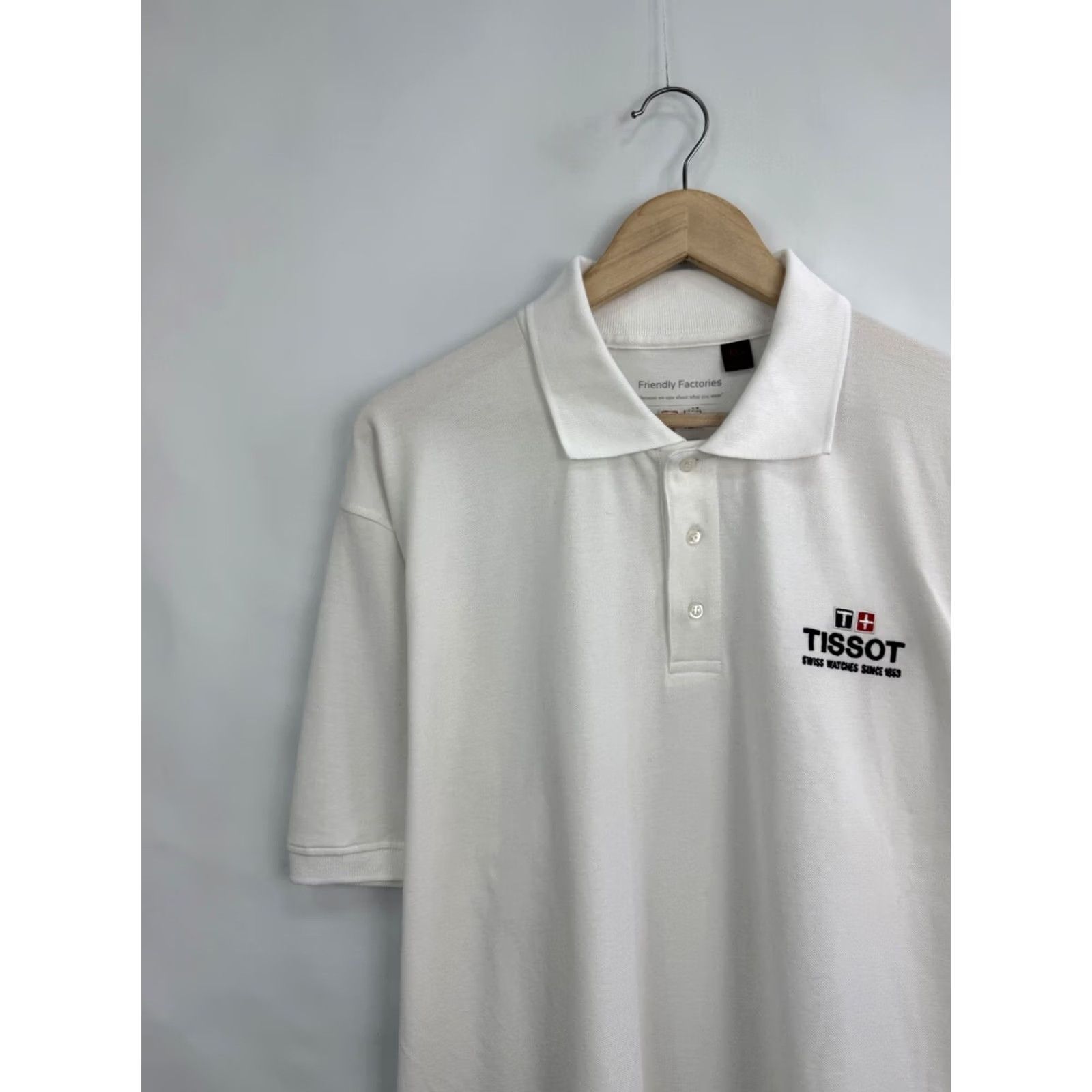 Tissot Tissot Polo T-Shirt Retro White 4XL Mens Vintage M M T Shirt Polo Retro Size US XXL / EU 58 / 5 - 3 Thumbnail