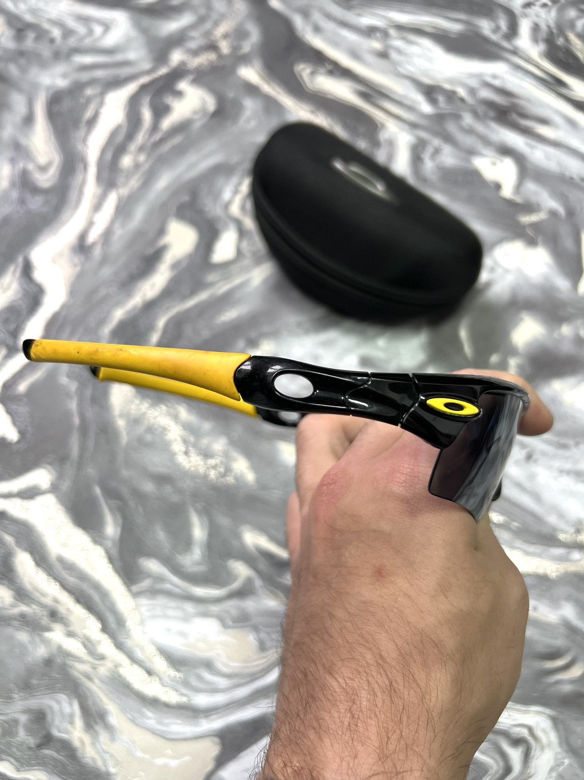 Oakley × Vintage Vintage Oakley 00s Radar Lock Black Futuristic Sunglasses Size ONE SIZE - 4 Thumbnail