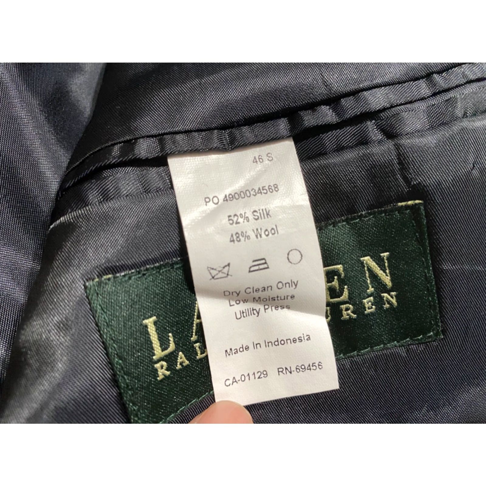Ralph Lauren Lauren Ralph Lauren Blazer Mens 46 Multicolor Plaid Silk Wool Blend 2-Button Cardigan? Size 46R - 7 Thumbnail