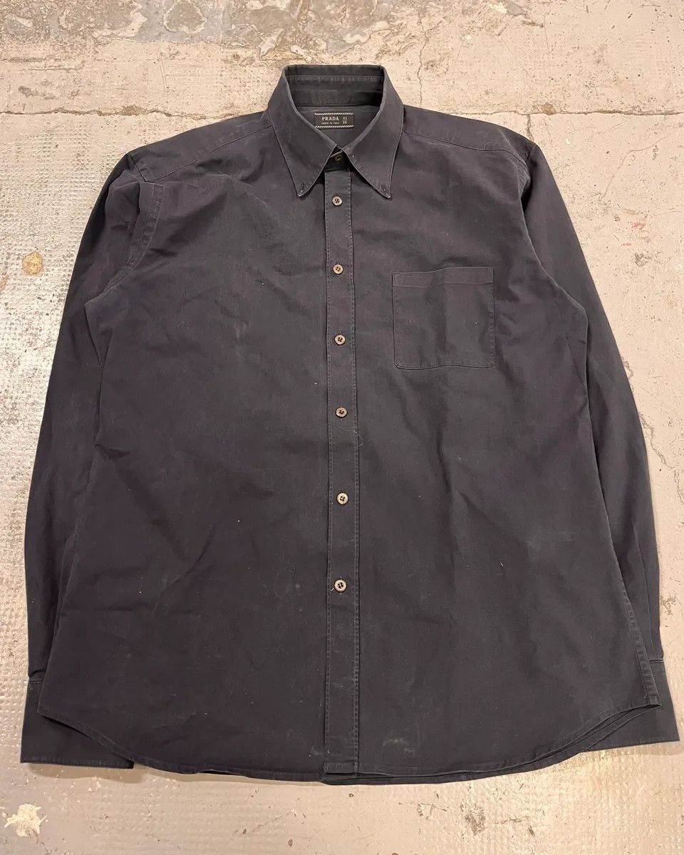 Prada Prada Navy Minimalist Shirt Size US L / EU 52-54 / 3 - 4 Thumbnail