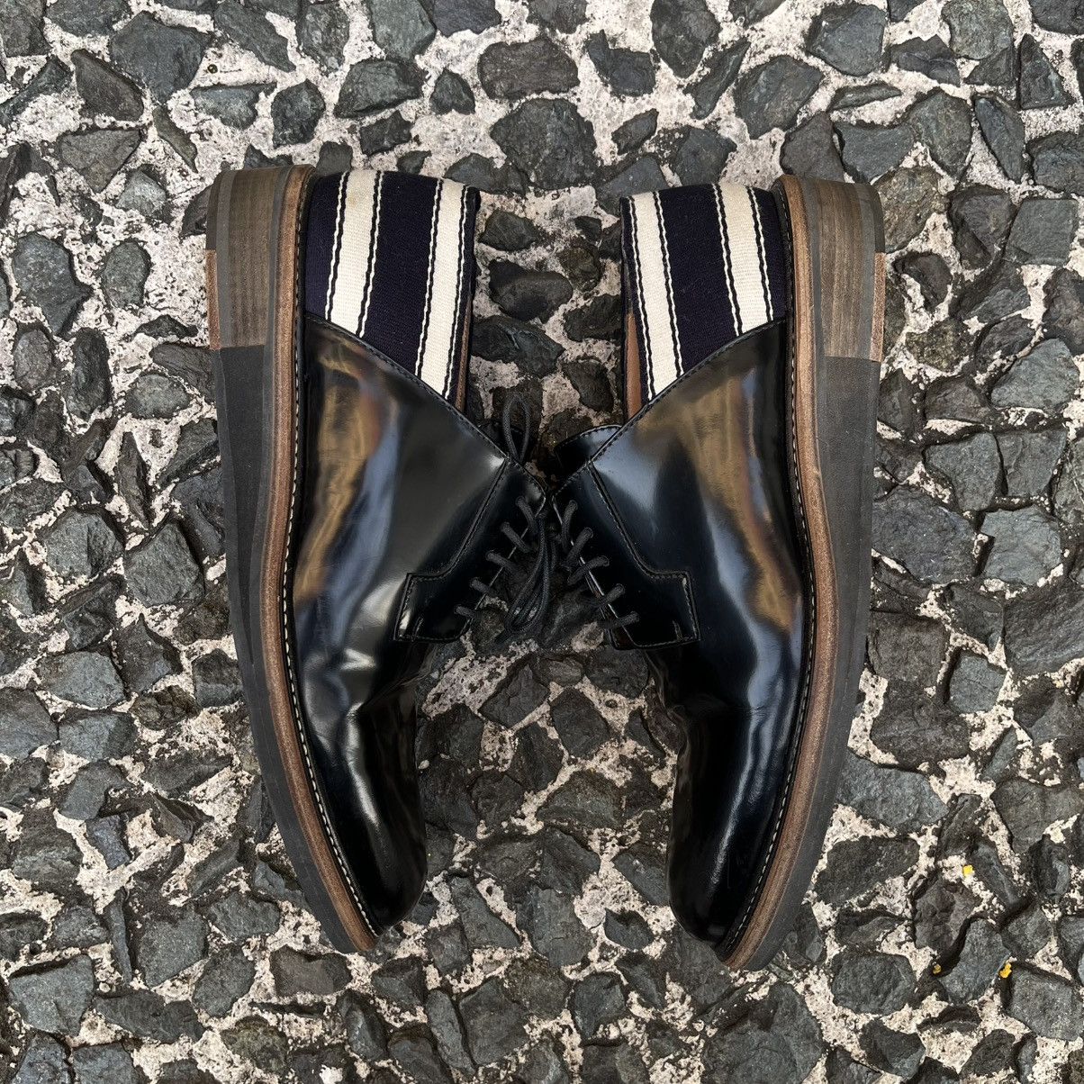 Dries Van Noten Dries Van Noten Striped Heel Panel Derby Shoes Size US 8 / EU 41 - 9 Thumbnail