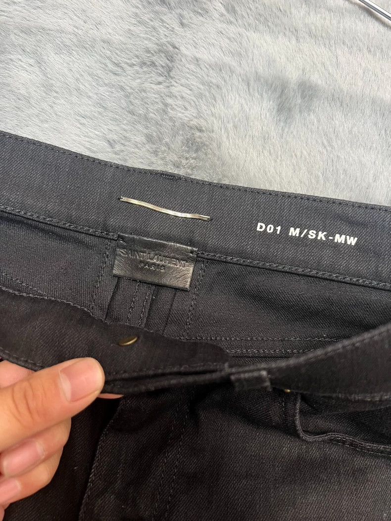 Saint Laurent Paris Saint laurent 16 Spring/Summer D01 Fringed Raw Edge Black B Size US 30 / EU 46 - 3 Thumbnail