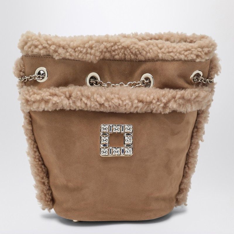 Roger Vivier Roger Vivier Trã¨S Vivier Backpack In Suede And Shearling Size ONE SIZE - 1 Thumbnail