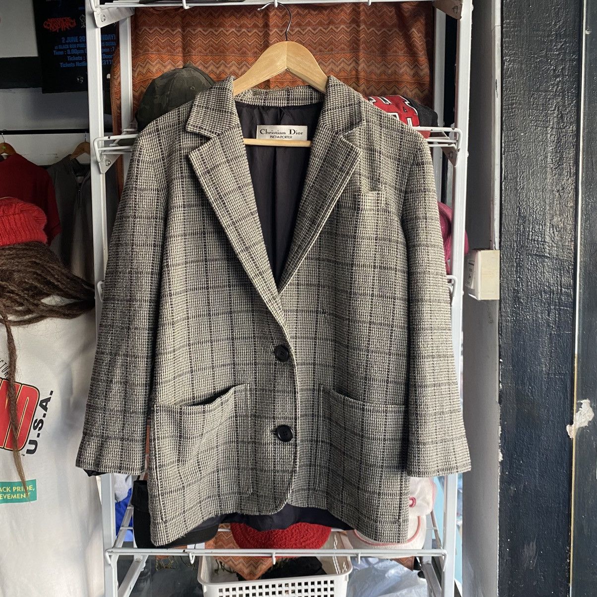 Christian Dior Monsieur Vintage Christian Dior Pre-A-Porter Plaid Blazer Size 40S - 1 Thumbnail