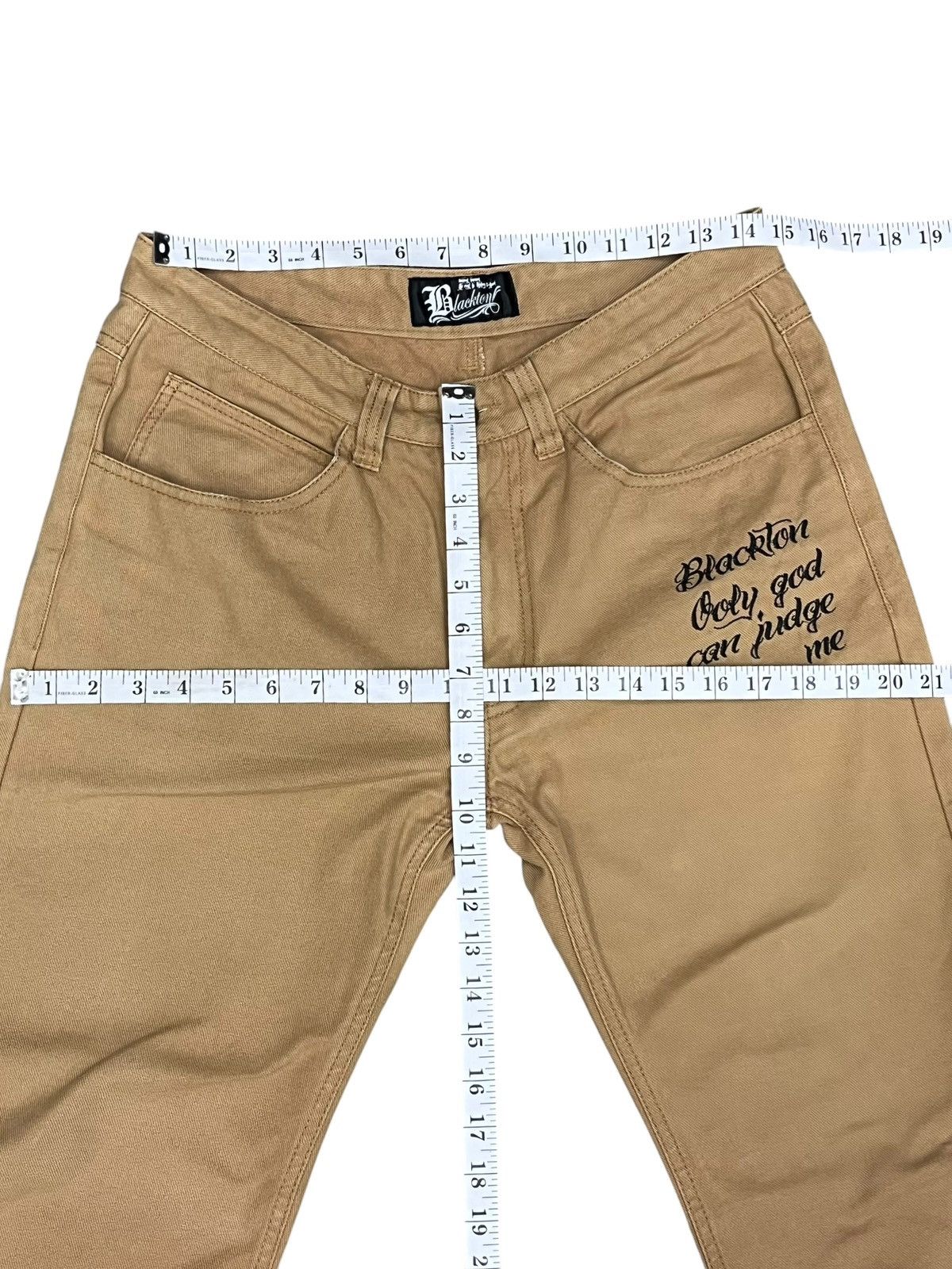 Praying Blackton Prayer Hands Tattoo Style Khaki Pants Archive Denim Size US 29 - 8 Thumbnail