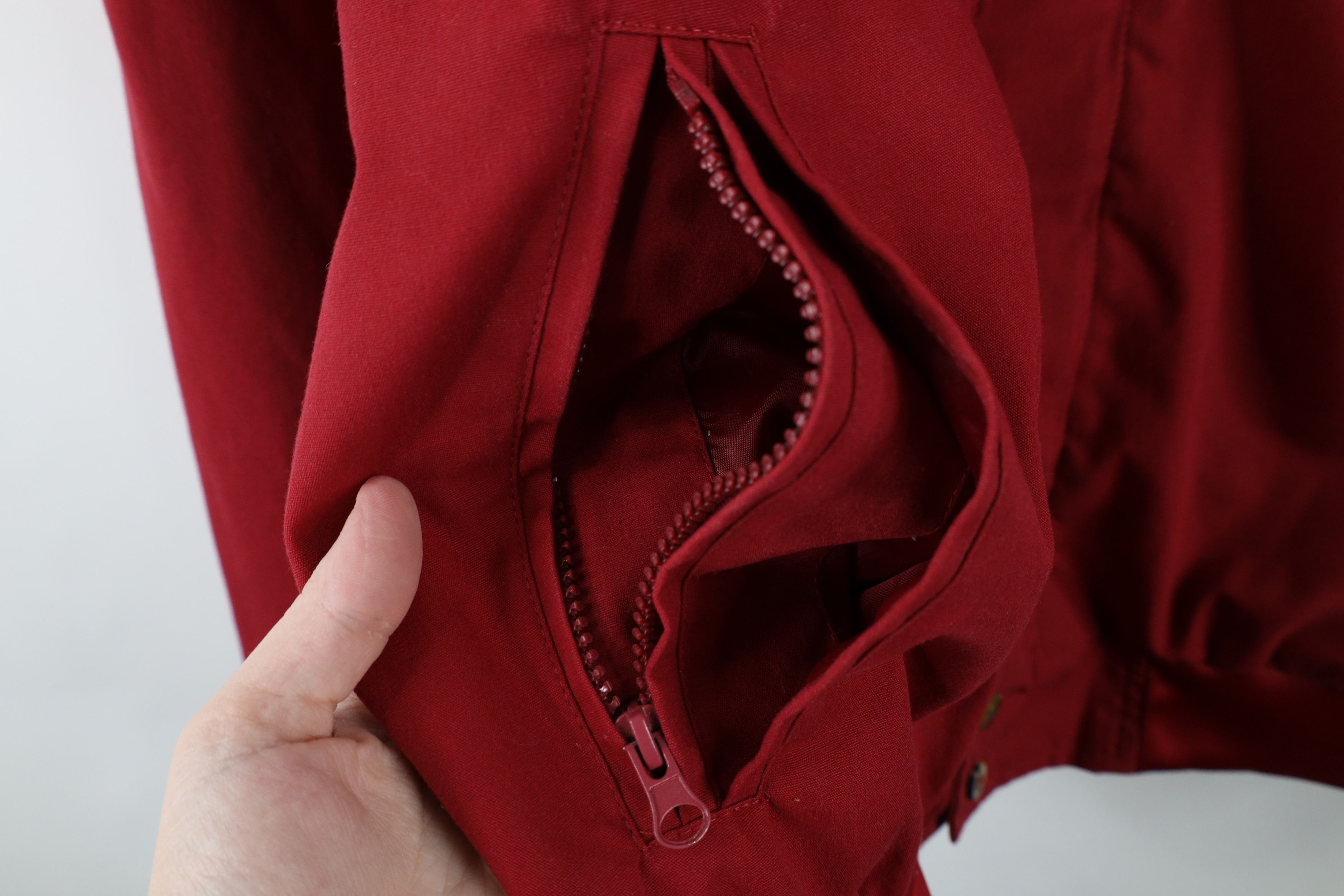 Vintage Vintage 90s Streetwear Blank Full Zip Cafe Bomber Jacket Red Size US L / EU 52-54 / 3 - 7 Thumbnail