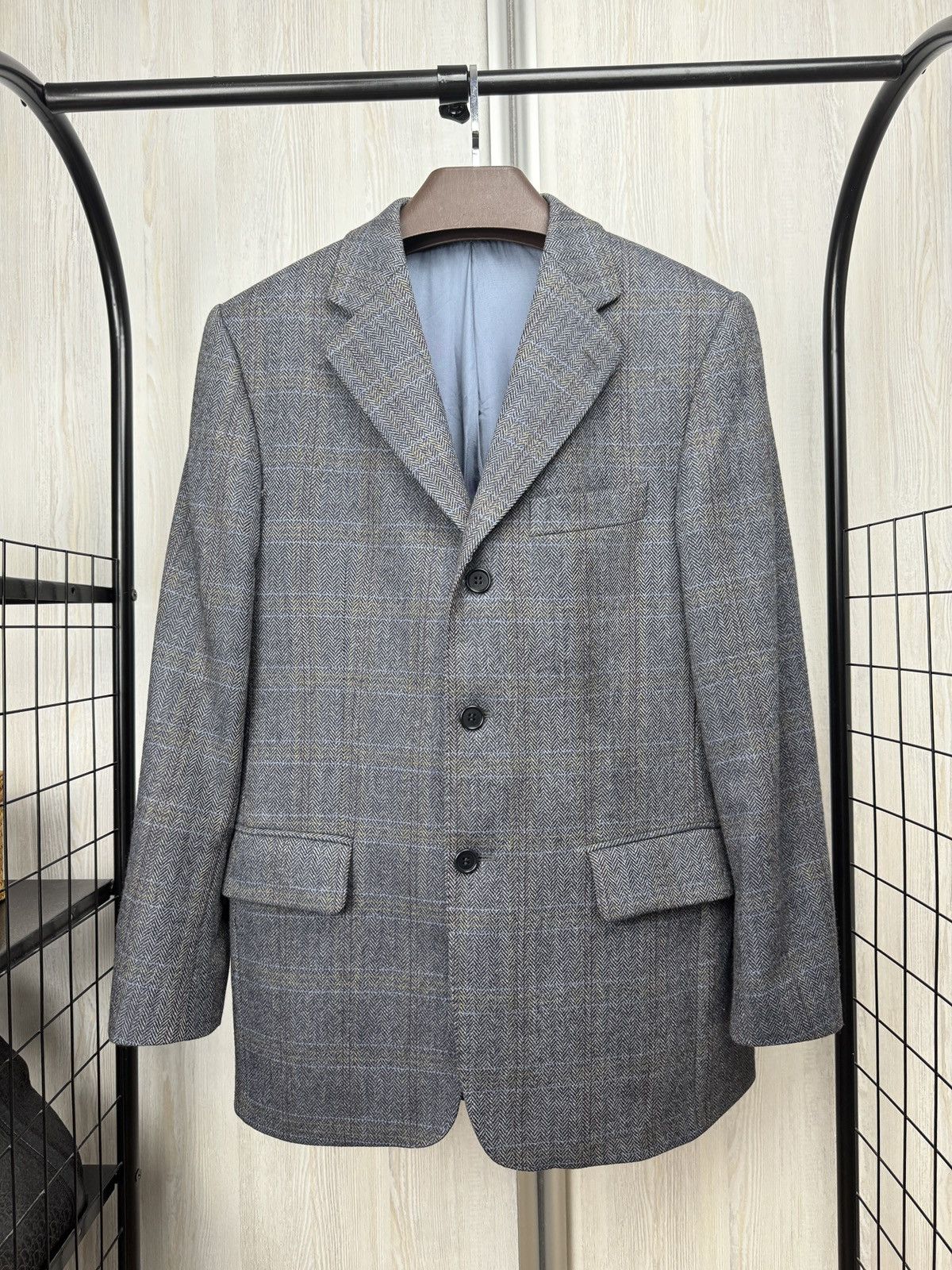 Magee Magee Ireland Tweed wool 3 button grey blazer sport coat Size 38S - 2 Thumbnail