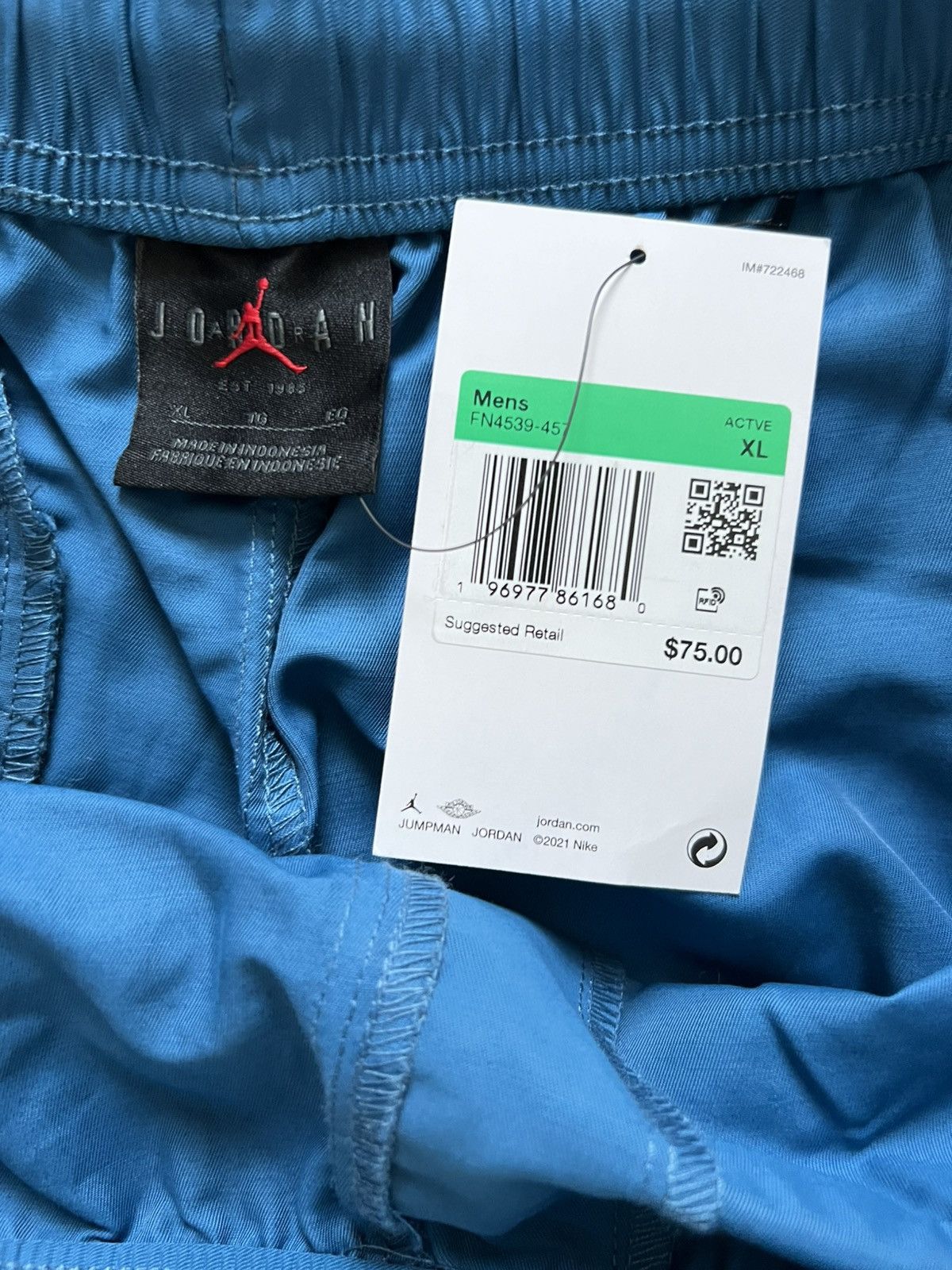 Jordan Brand Jordan Nike Air Cargo Pants Woven Straight Leg Teal Size US 34 / EU 50 - 9 Thumbnail