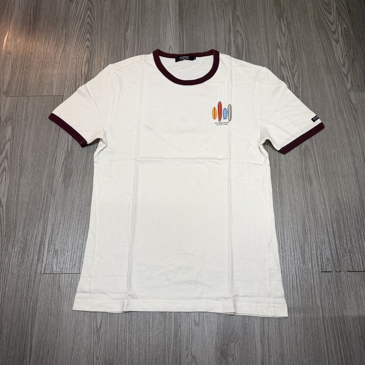 Burberry Burberry Black Label Surfboard Ringer tee Size US L / EU 52-54 / 3 - 1 Thumbnail