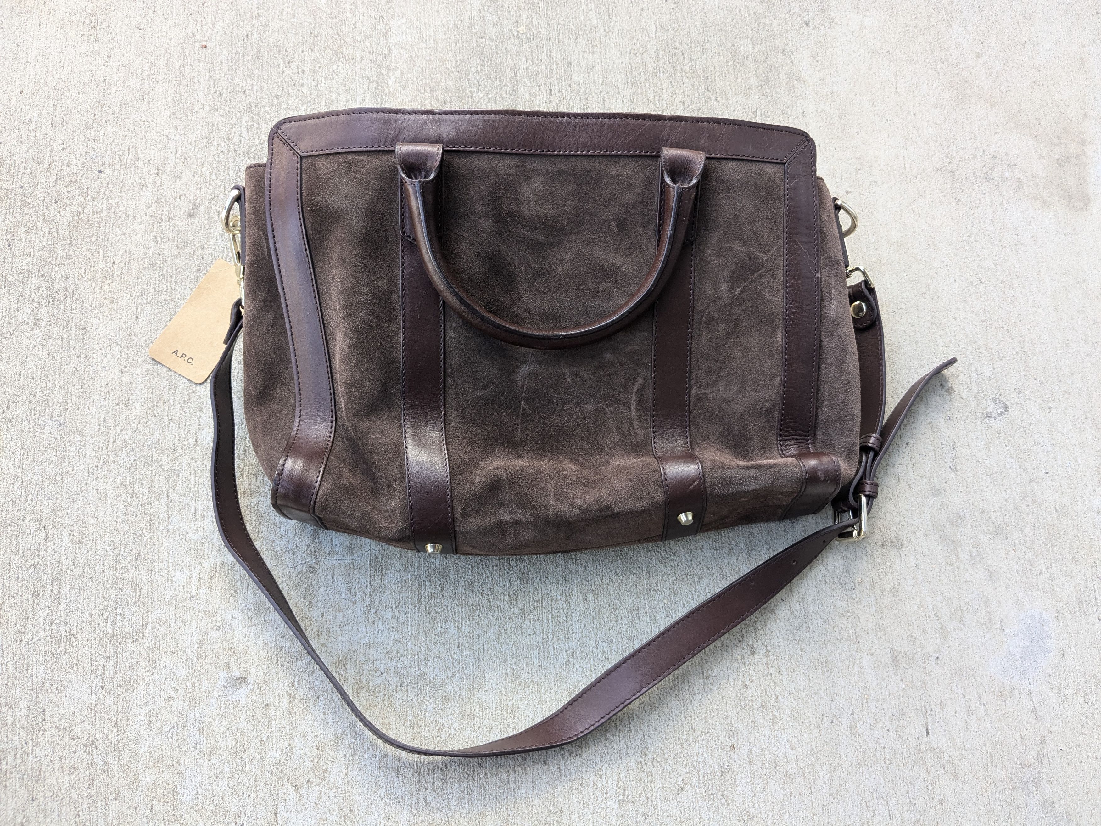 A.P.C. A.P.C. Bag Brown Suede Leather Size ONE SIZE - 9 Thumbnail