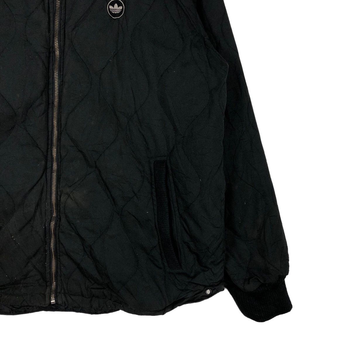 Adidas 🔥Vintage Zipper Biker Jacket Adidas Quilted Design Size US M / EU 48-50 / 2 - 5 Thumbnail