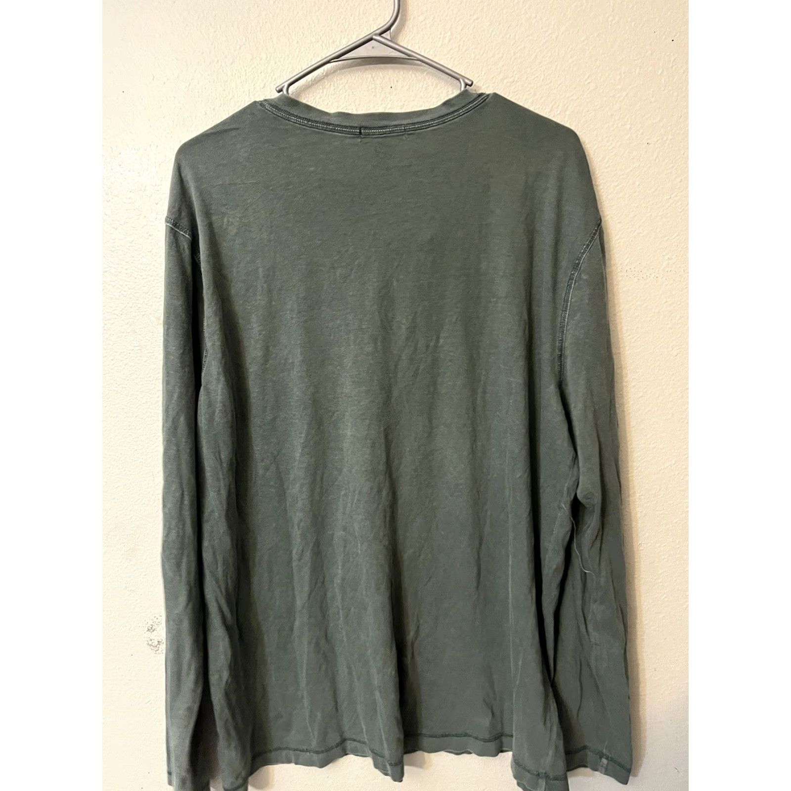 Gap GAP Men XL Long Sleeve Crew Neck Pullover Henley Sweatshirt Green Size US XL / EU 56 / 4 - 2 Thumbnail