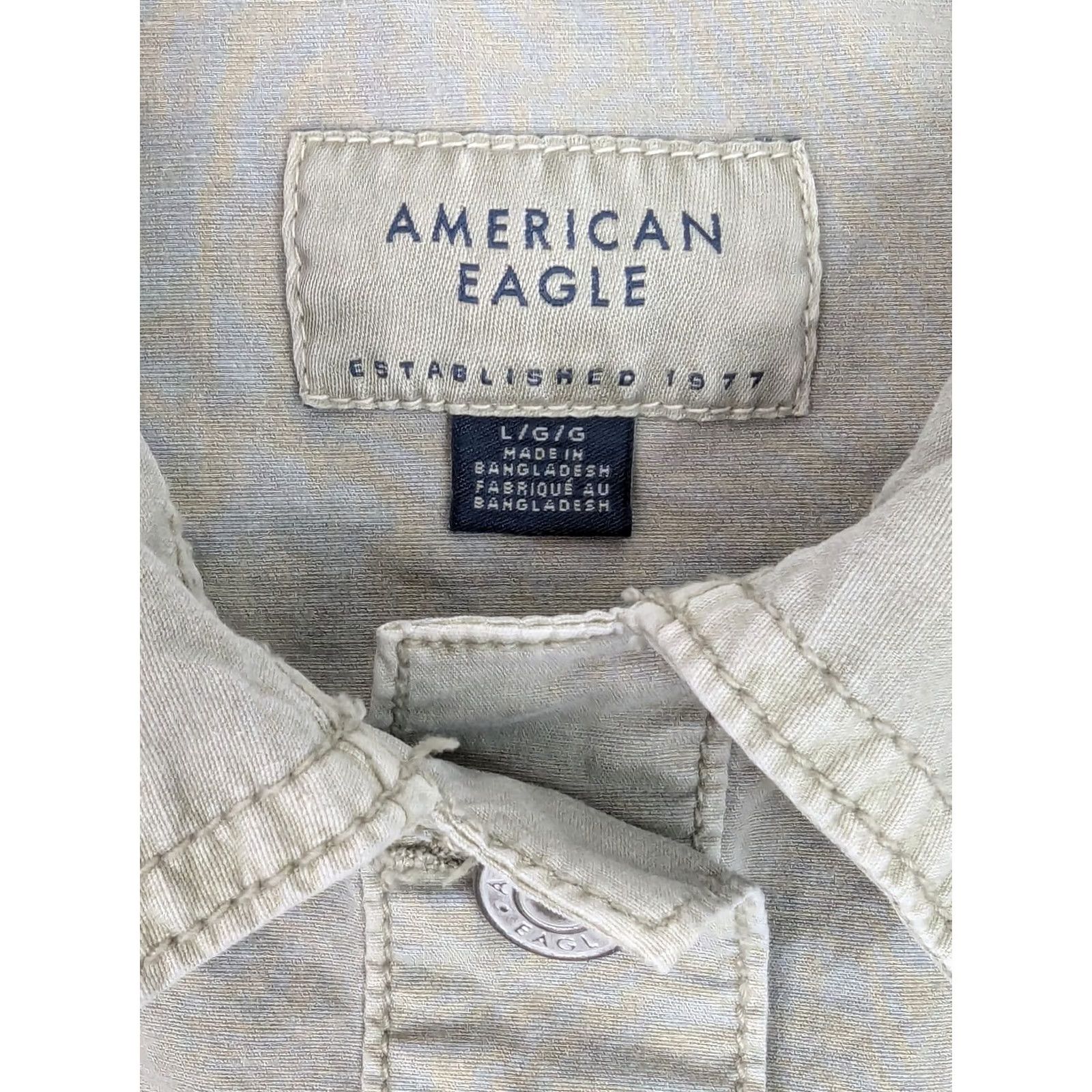 American Eagle Outfitters American Eagle Outfitters Lightweight Denim Sleeveless Button Dress Women L Green Size L / US 10 / IT 46 - 2 Thumbnail