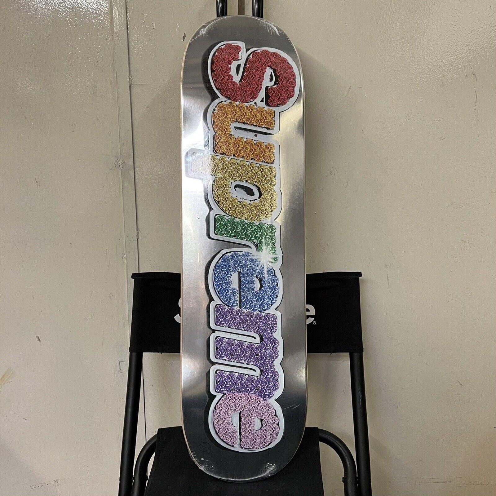 Supreme SS22 Supreme Bling Box Logo Rainbow Skateboard Deck 2022 #B Size ONE SIZE - 1 Thumbnail