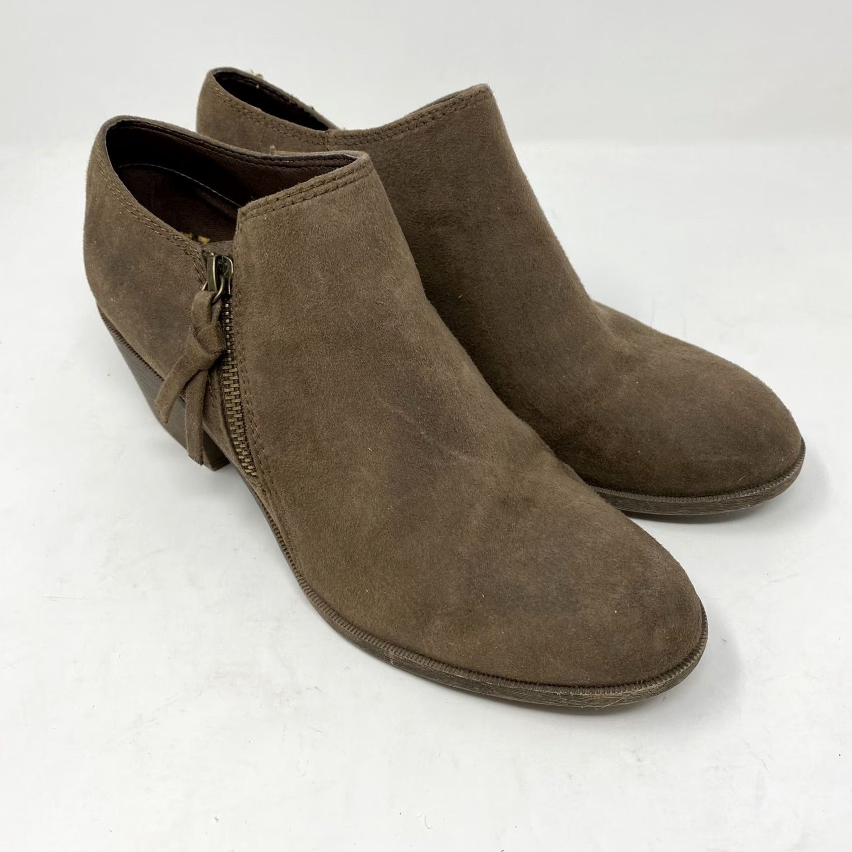 Vintage Rock & Candy Lottie Ankle Boots Womens 8 Brown Block Heels Zip Footwear Bootie Casual/Everyday Shoes Women Size US 8 / IT 38 - 2 Thumbnail