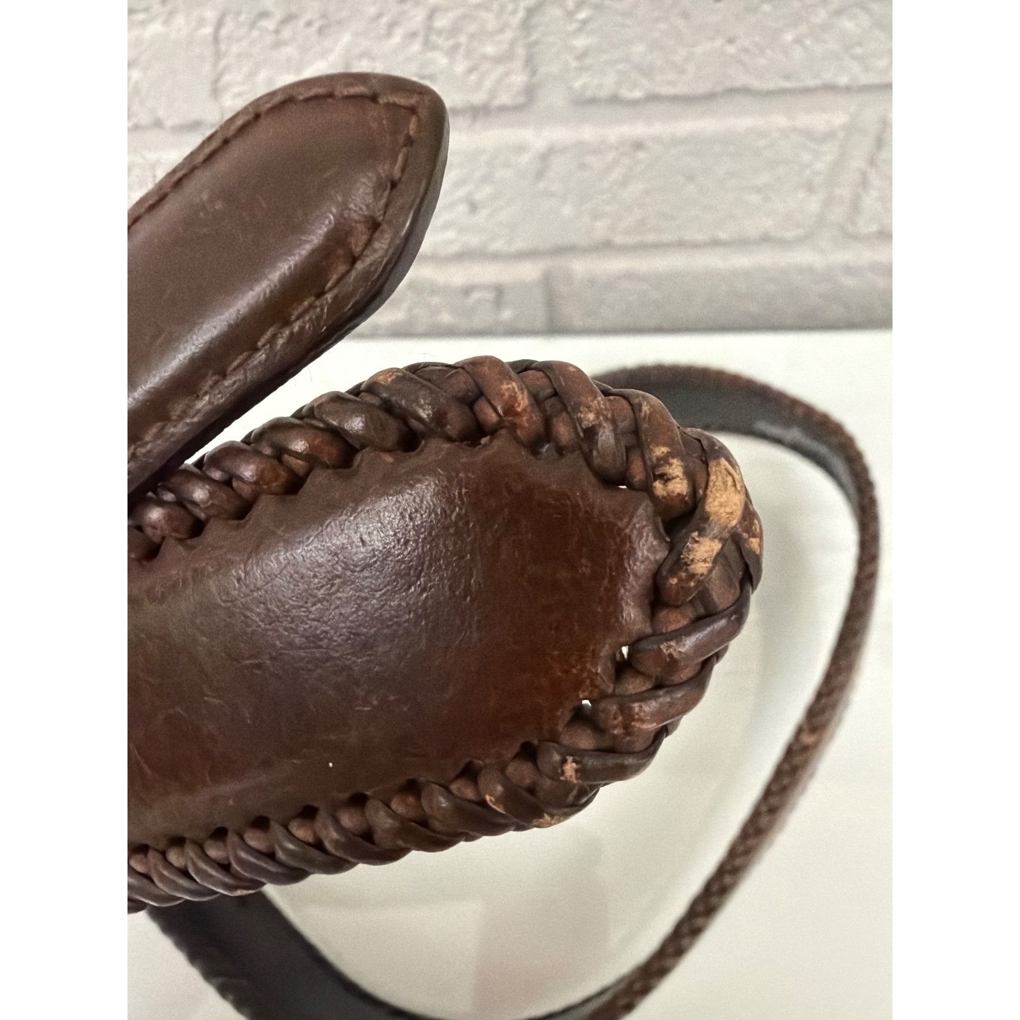 Other Vintage Wrangler Men's Brown Leather Western Ranger Belt 34 ...