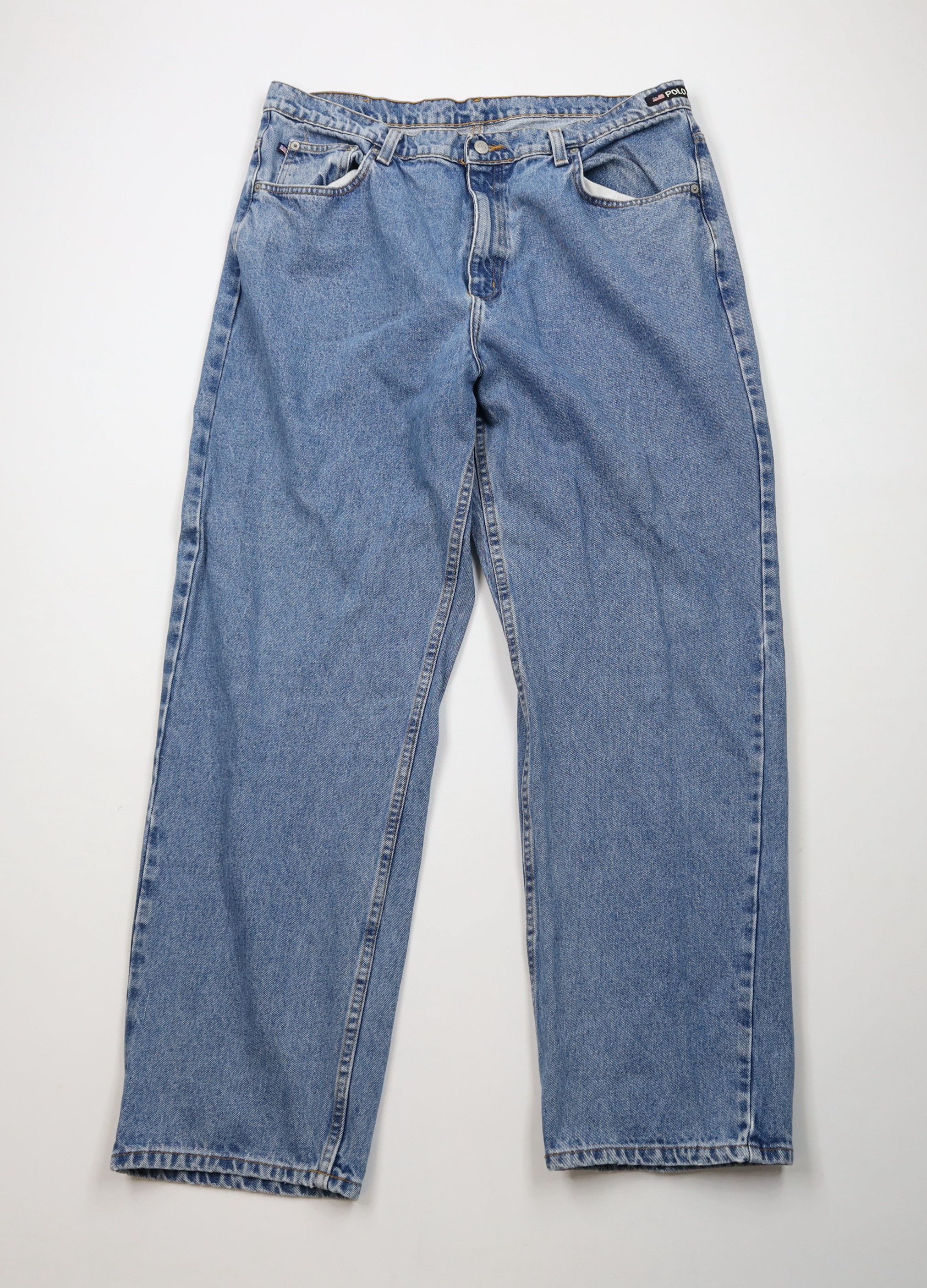 Ralph Lauren × Vintage Vintage 90s Ralph Lauren Baggy Loose Wide Leg Denim Jeans Size US 38 / EU 54 - 1 Thumbnail