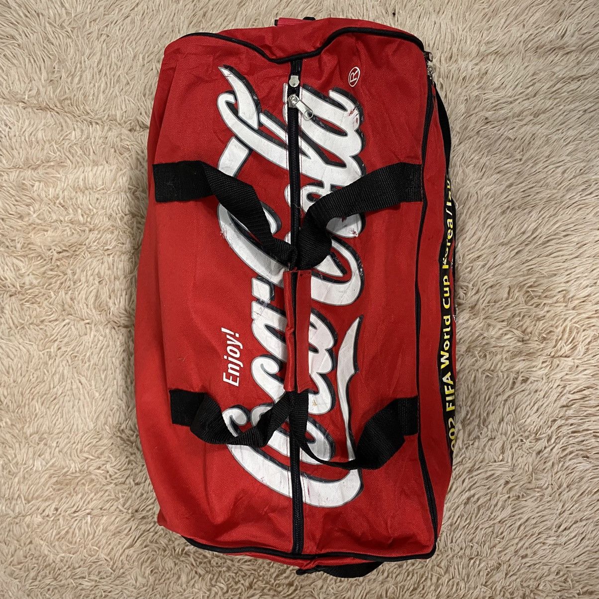 Japanese Brand 📌Vintage Medium Shoulder Bag Travel Coca Cola Big Logo Size ONE SIZE - 4 Thumbnail