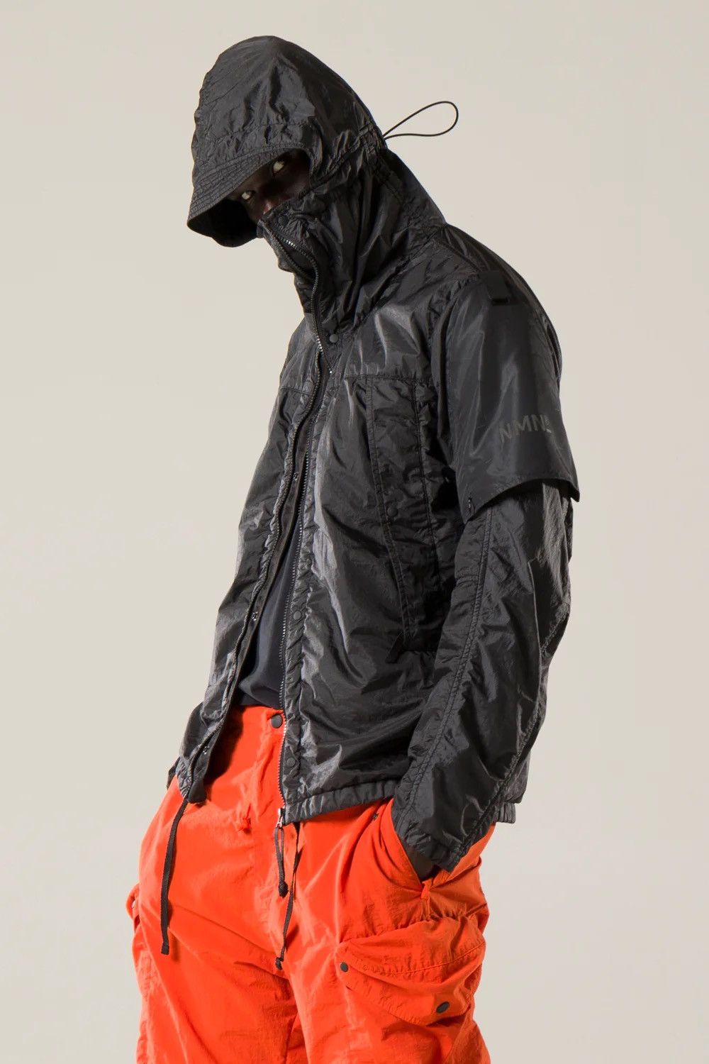 image of Nemen $1,250 Eazy Technical Sleeve Armband Jacket Ink in Black, Men's (Size Medium)