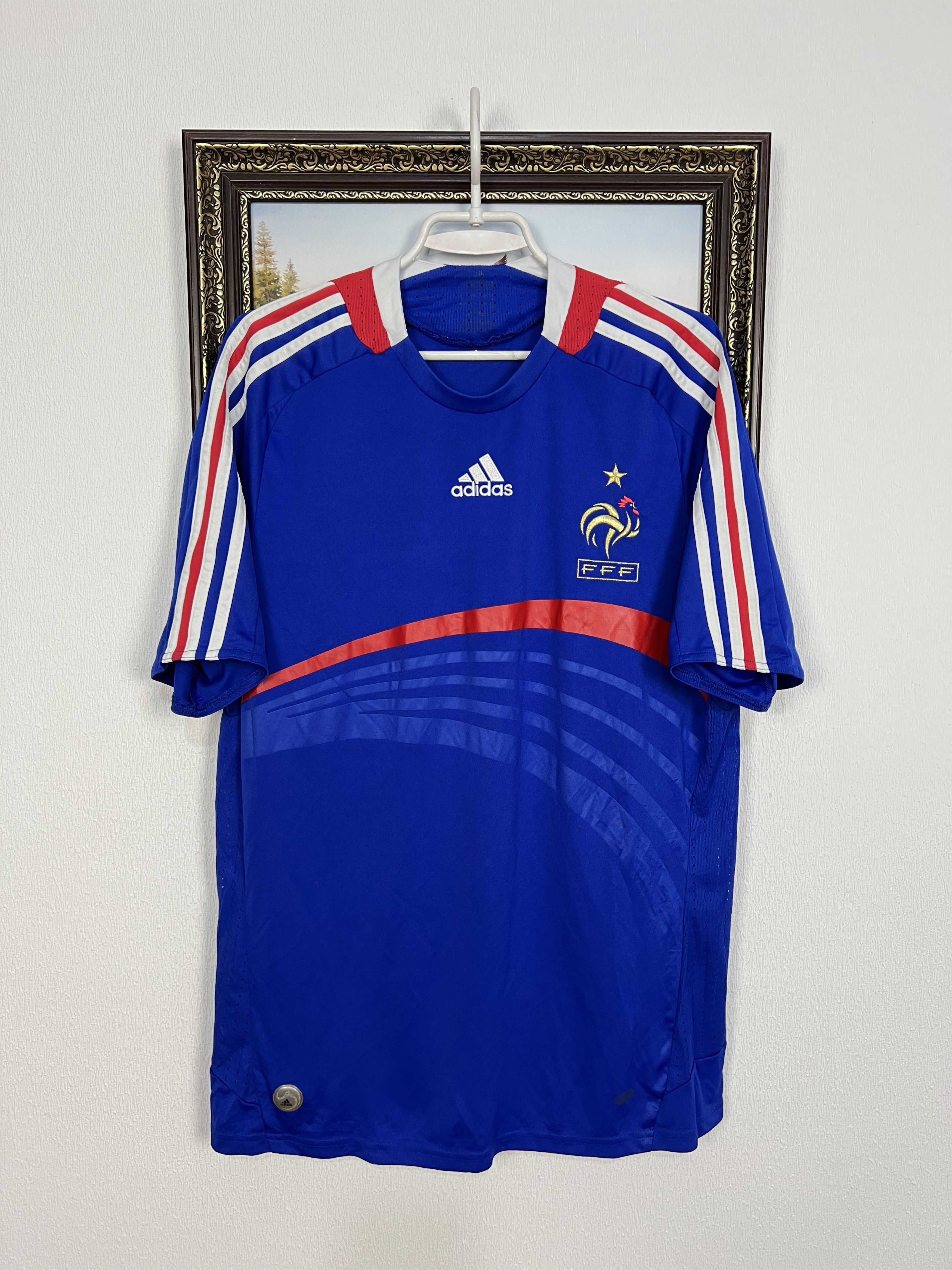 Adidas France Home football shirt 2007 Soccer Adidas Blue Jersey Size US M / EU 48-50 / 2 - 1 Thumbnail