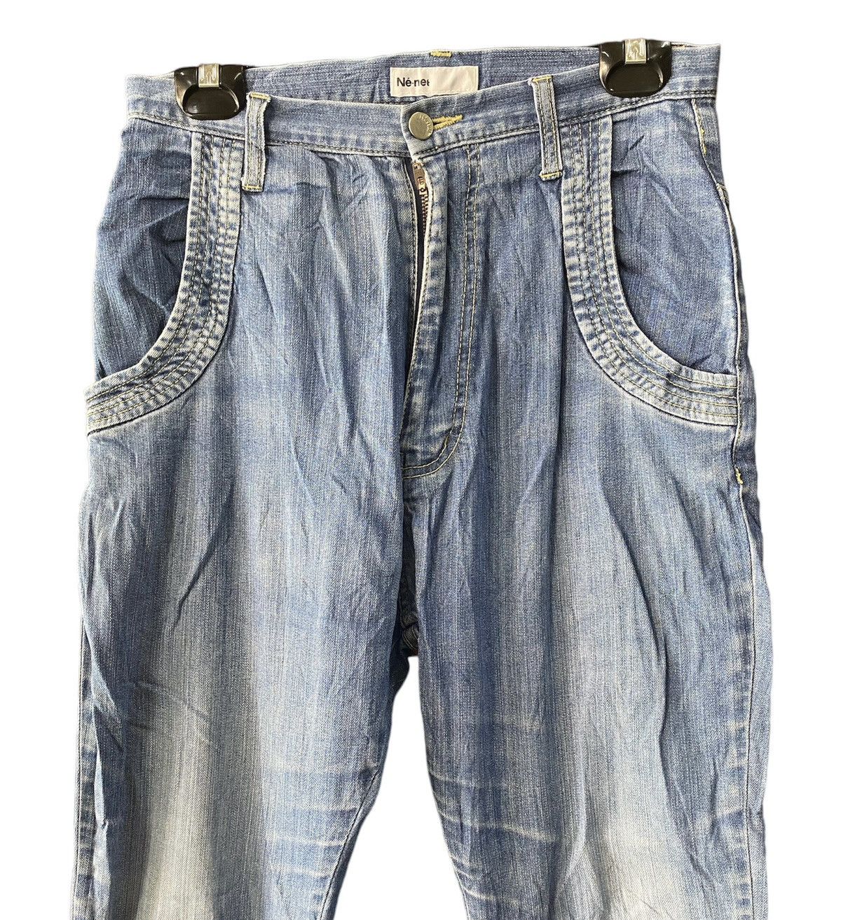 Designer × Issey Miyake × Ne-Net Ne-net Issey Miyaki Ladies Jeans W29” Size 29" - 2 Thumbnail