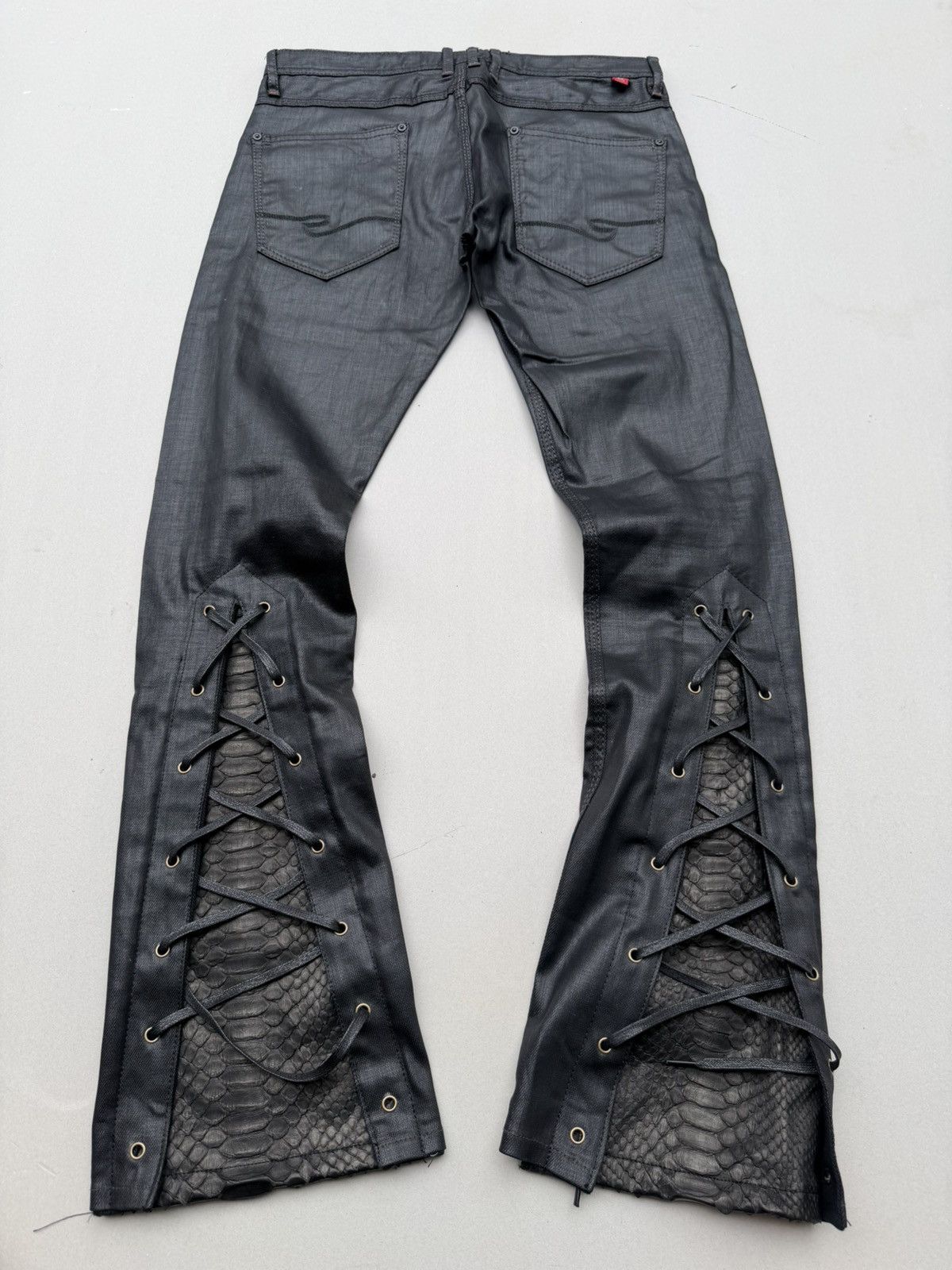 Japanese Brand Rielabo lace up flare jeans Size US 29 - 5 Thumbnail