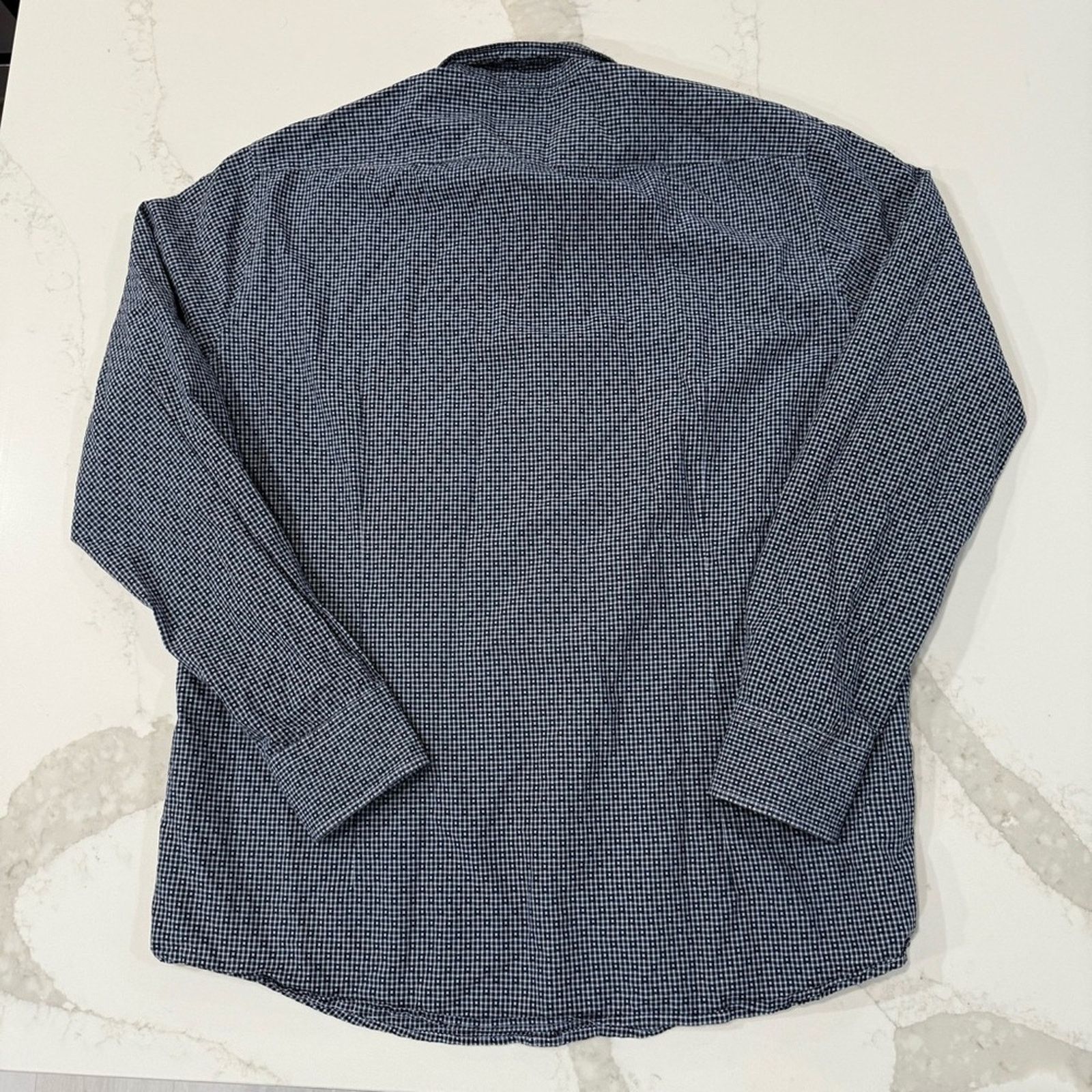 Hugo Boss Hugo Boss Button Down Dress Shirt Mens XL Regular Fit Navy Size US XL / EU 56 / 4 - 9 Thumbnail